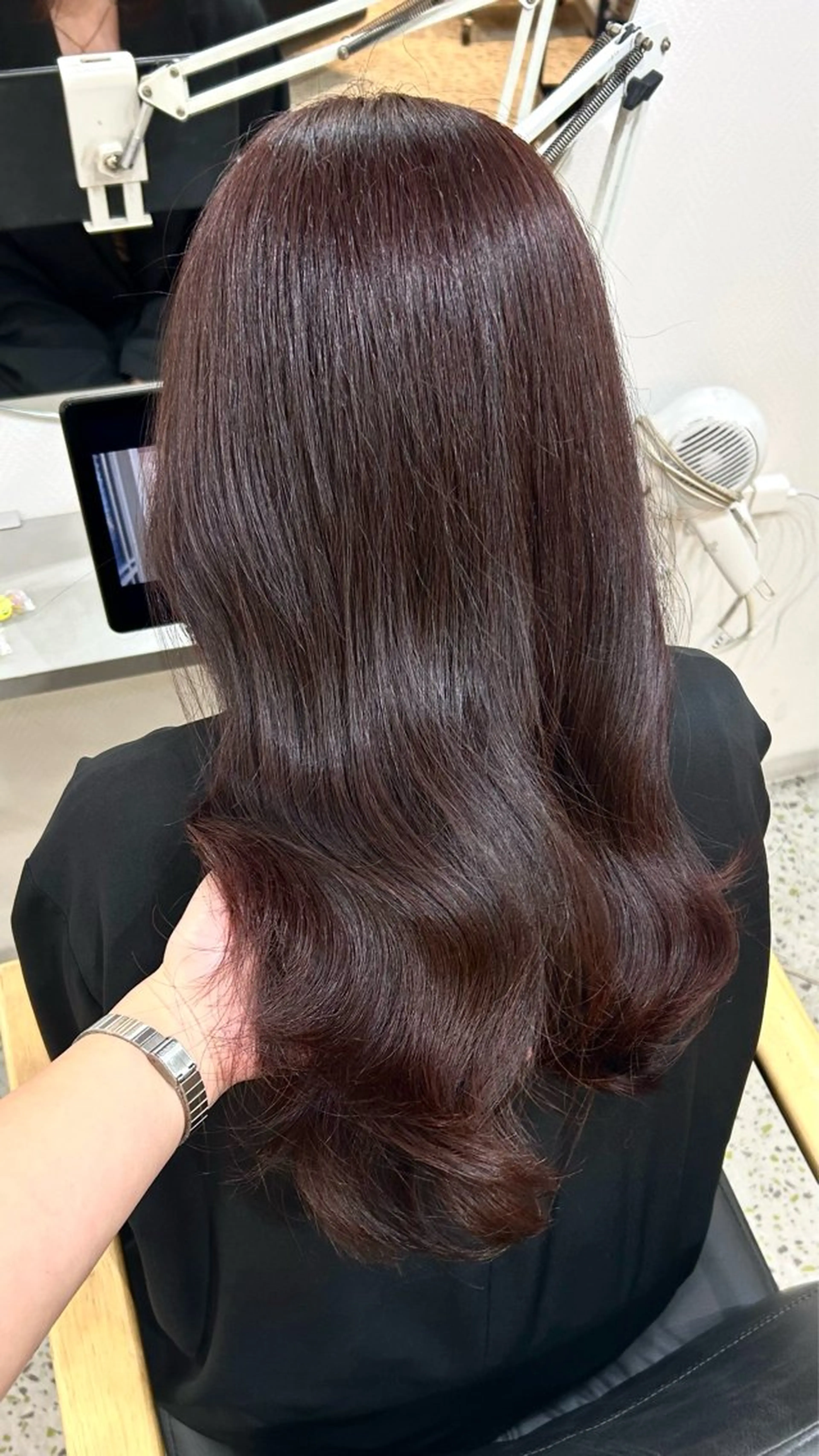 セミロング カラー ブラウンカラー ピンクカラー ピンクブラウン レッドカラー レッドブラウン 🧣艶カラー・ヘア セット Chie🧸のヘアスタイル