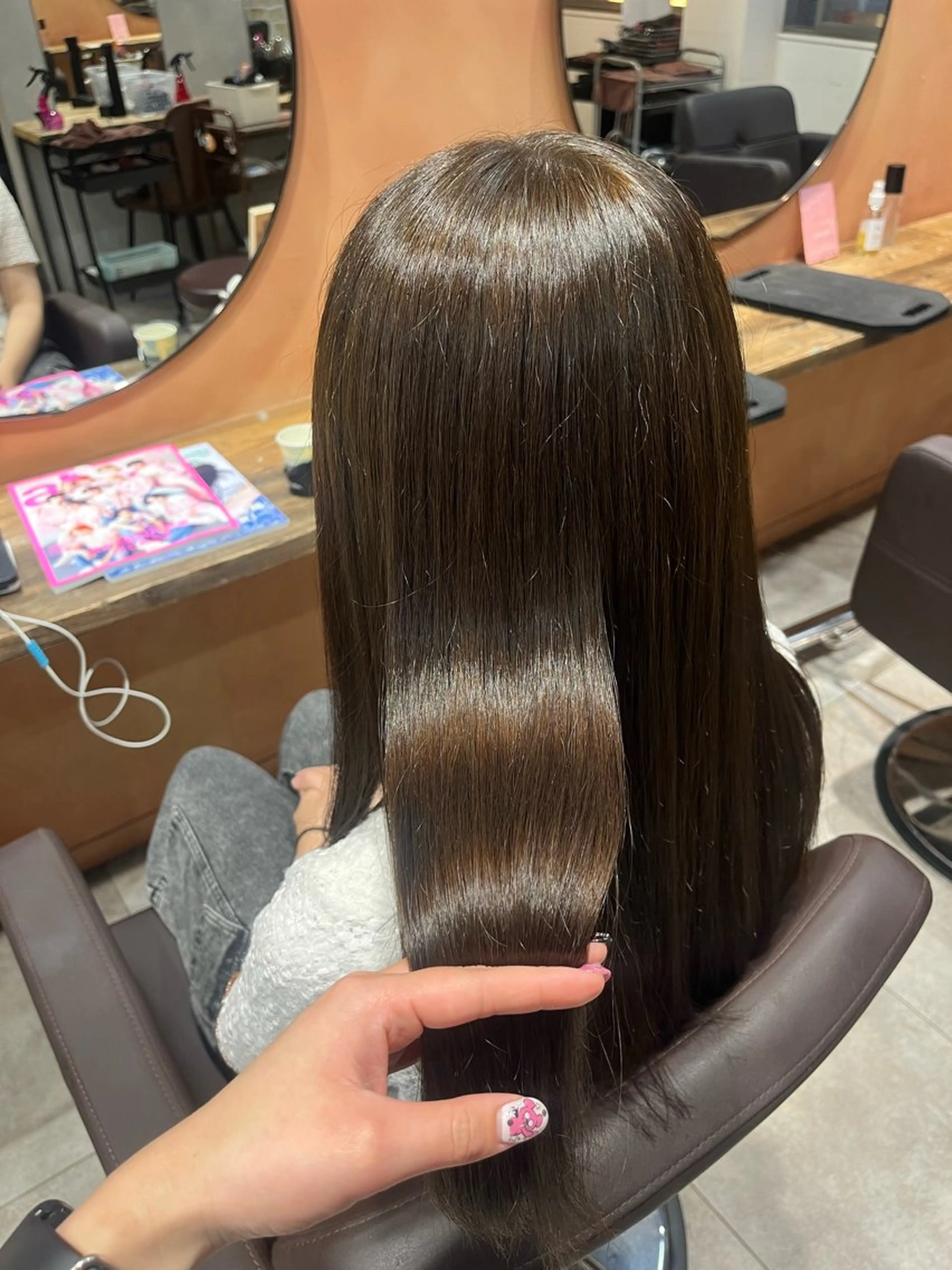 ロング カラー ブラウンカラー 透明感カラー オリーブブラウン トリートメント カット ヘアカラー トリートメント ✿ すずかのヘアスタイル