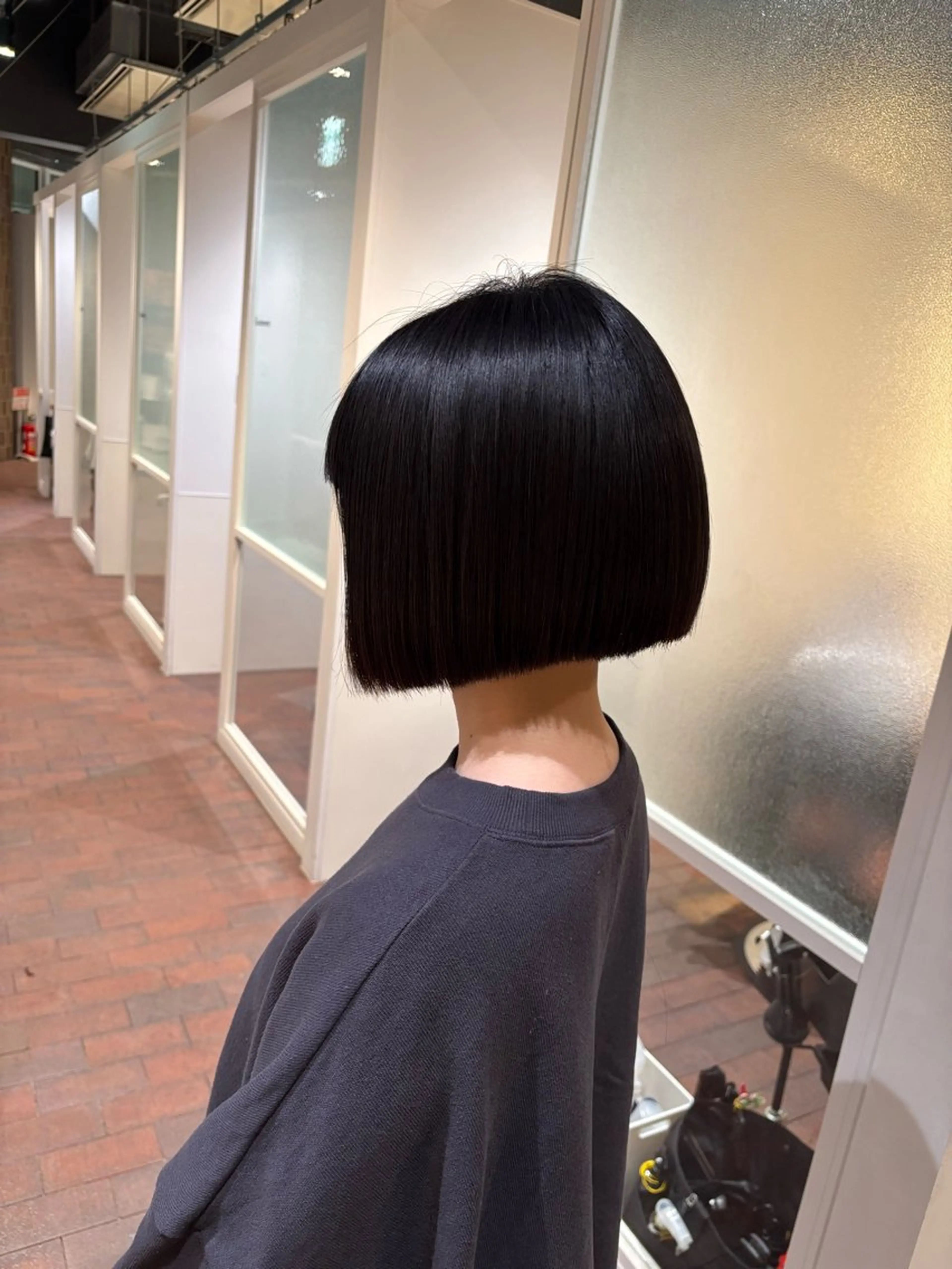 ミディアム ボブ マンツーマン 縮毛矯正/マユコのヘアスタイル