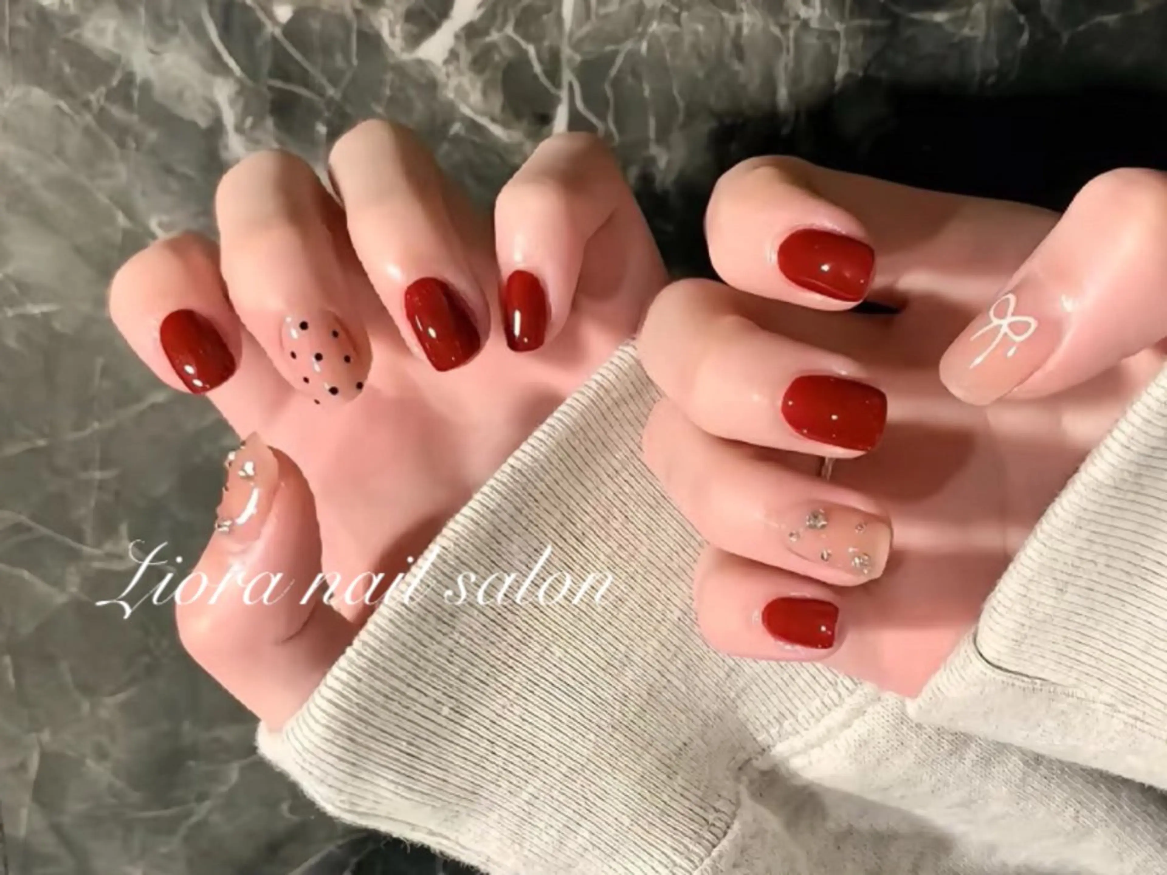 ネイル チークネイル フットネイル フレンチネイル ジェルネイル ガーリー ハンドネイル Liora nail スカルプ専門店のネイルデザイン