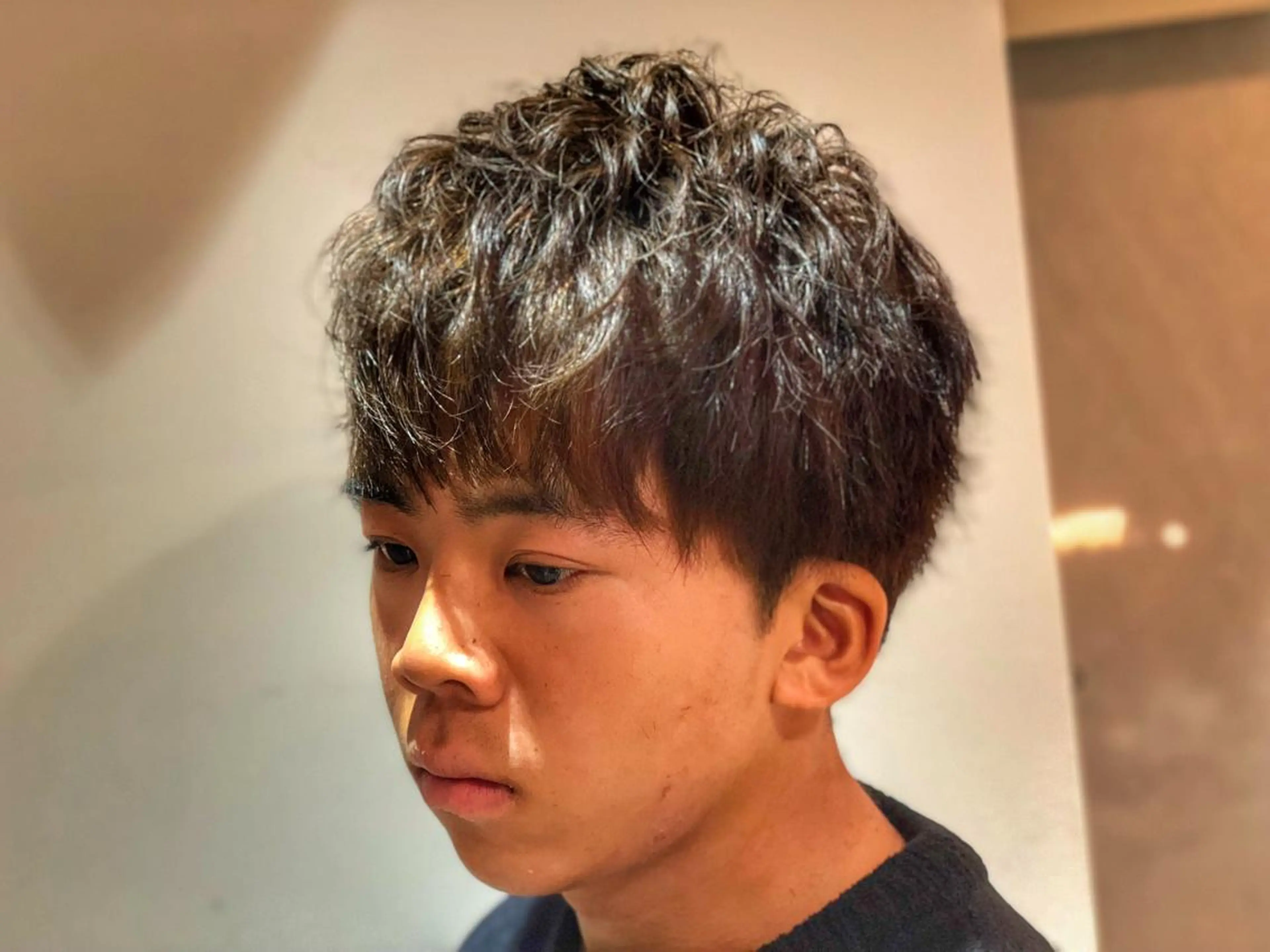 ショート カラー パーマ メンズ 美髪矯正 Rioのヘアスタイル