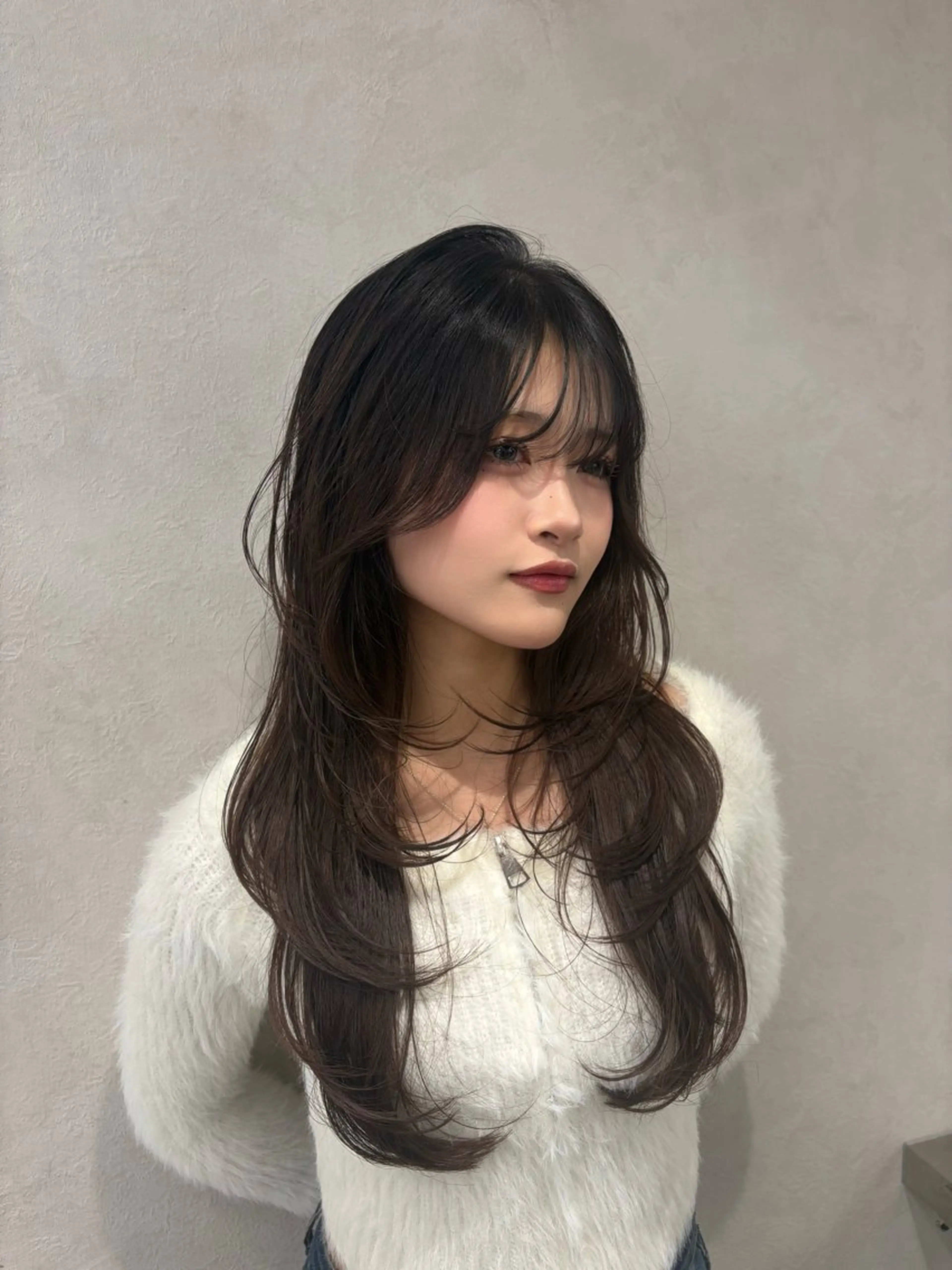 ロング ハッシュカット ハイレイヤー レイヤーカット Yuta✂︎ 韓国レイヤー🪽のヘアスタイル