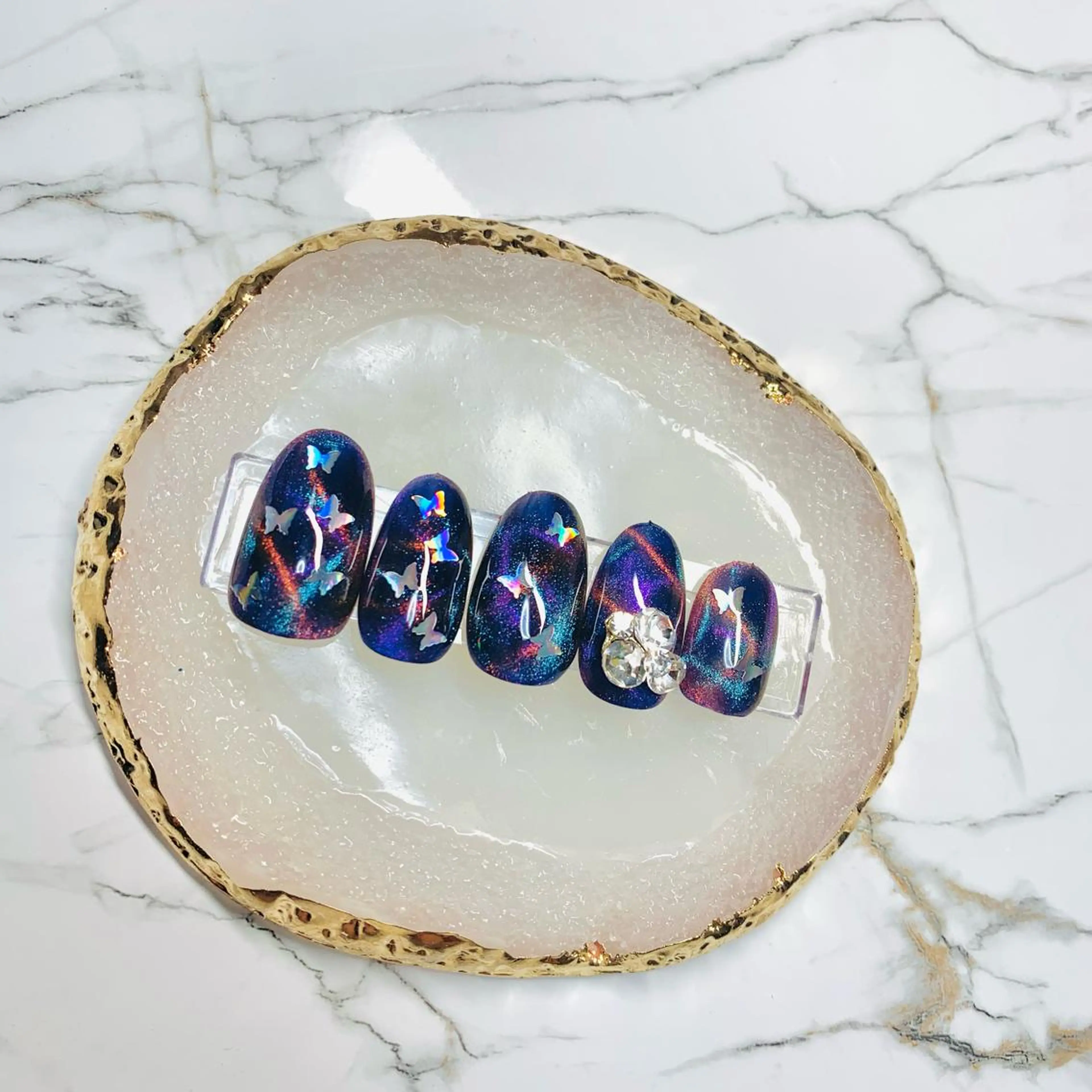 ネイル ジェルネイル マグネットネイル パラジェル 夏ネイル Nail&Eye Spina 琴美のマツエク・マツパデザイン