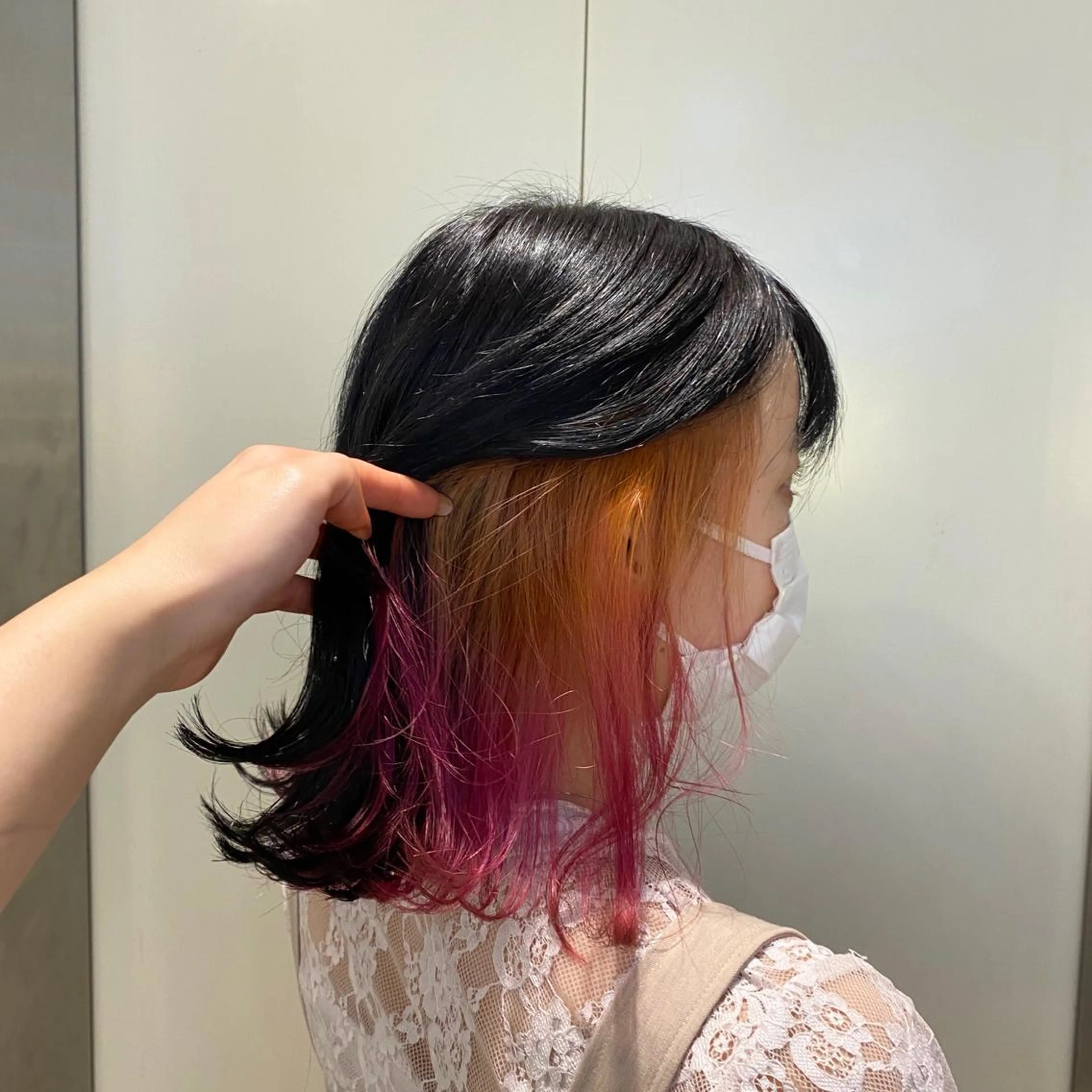 ミディアム カラー Beleza 川越所属・Kazusa/川越/ エクステ/ハイトーンのヘアスタイル