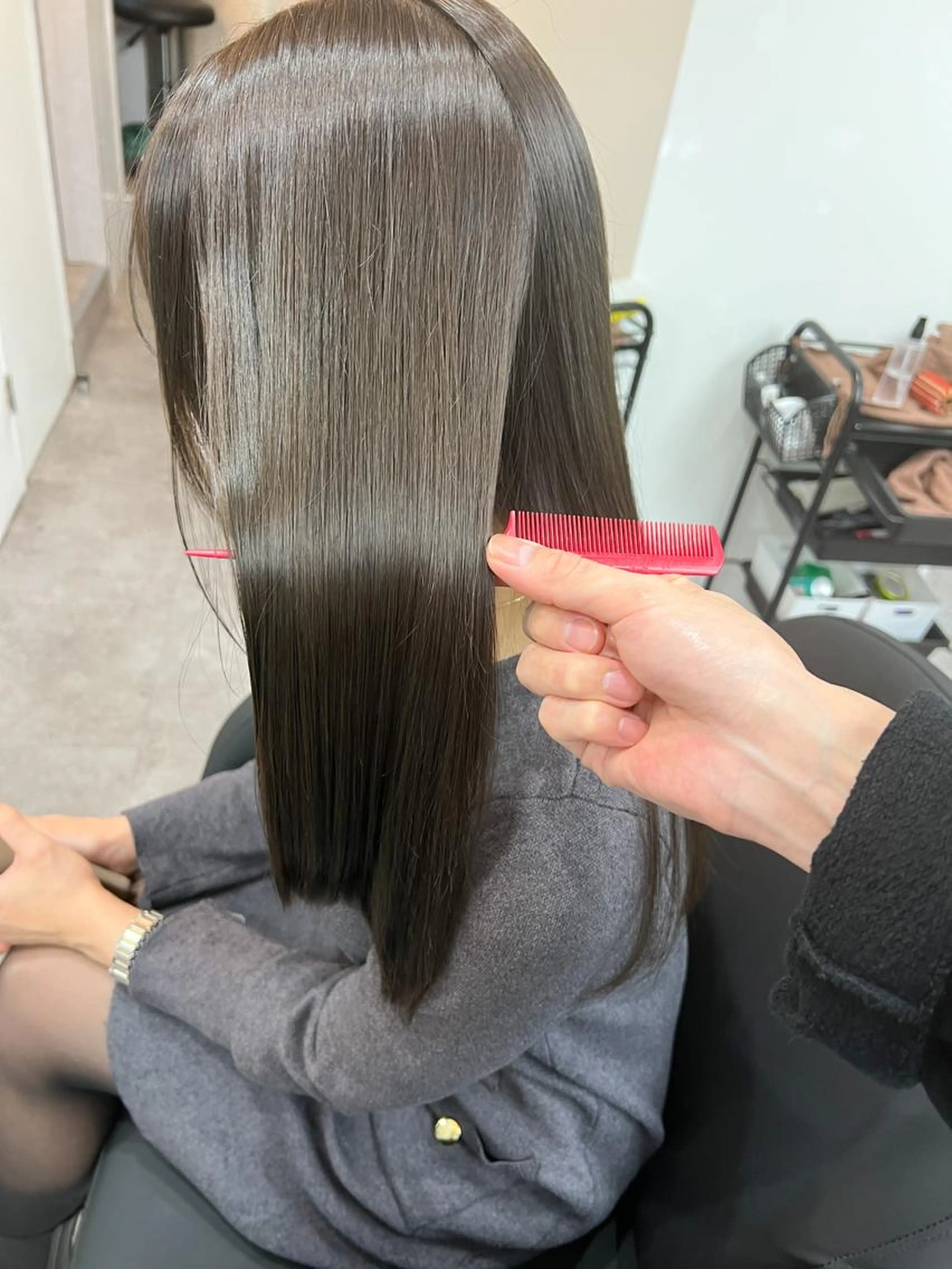 髪質改善クレンジングリセット💫+オーガニックフルカラー🌈+3stepケアトリートメント💎の写真