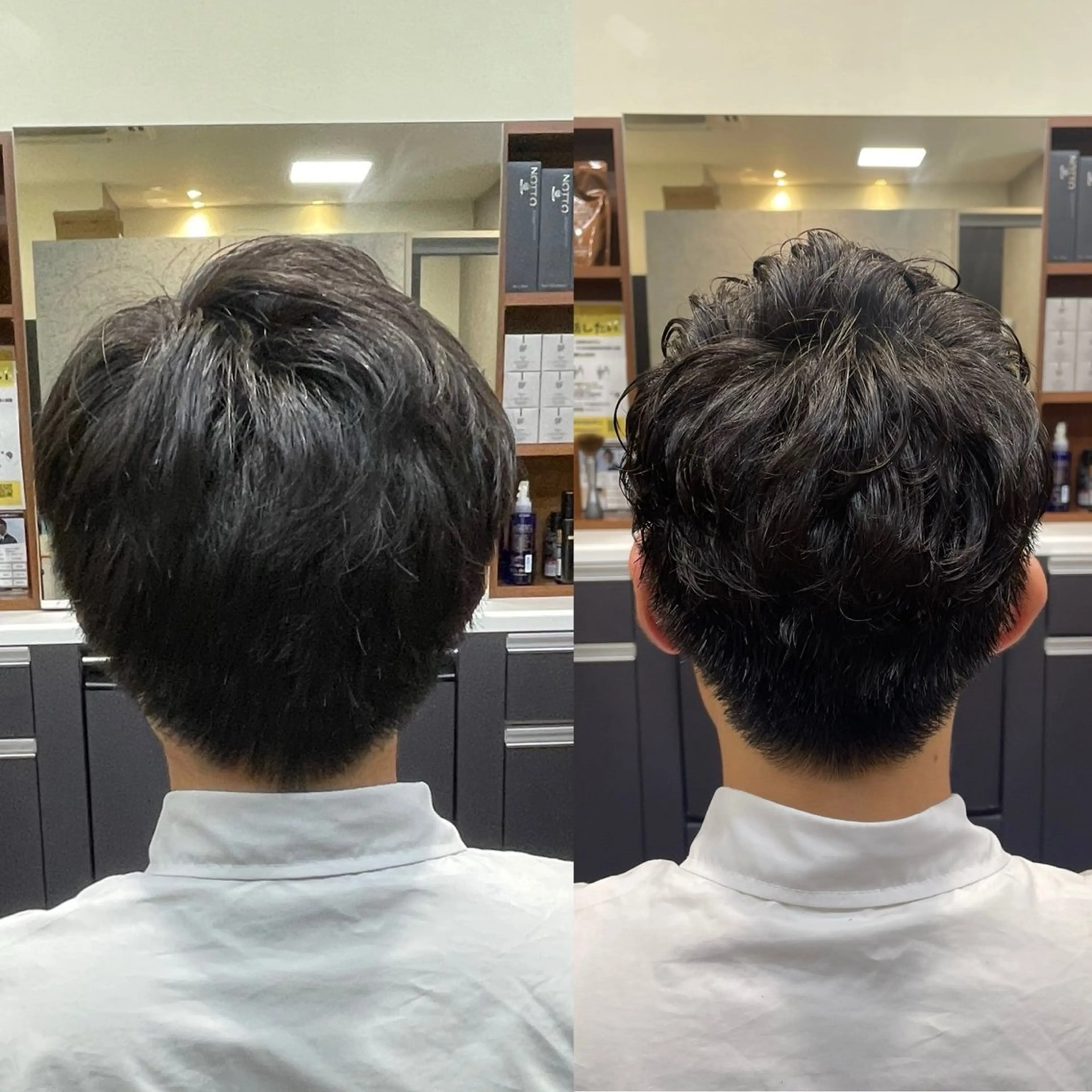 ショート パーマ メンズ カット パーマ 💈トレサンパ 💈金山駅✂︎愛実のヘアスタイル