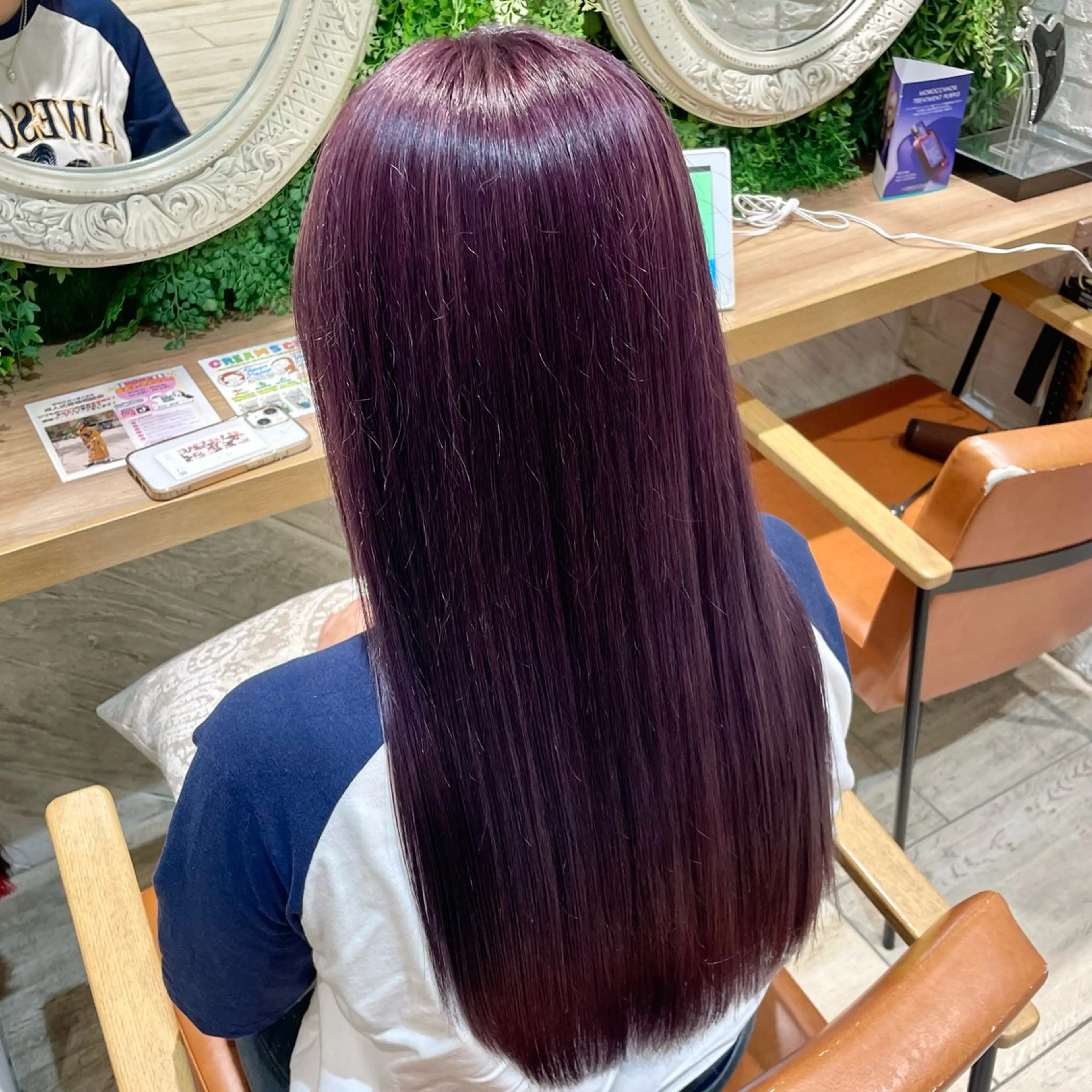 ロング カラー ハイトーンカラー ラベンダーカラー ラベンダーピンク ピンクカラー ヘアカラー 横浜パーマ🌐メンズ 暖色カラーもえかのヘアスタイル