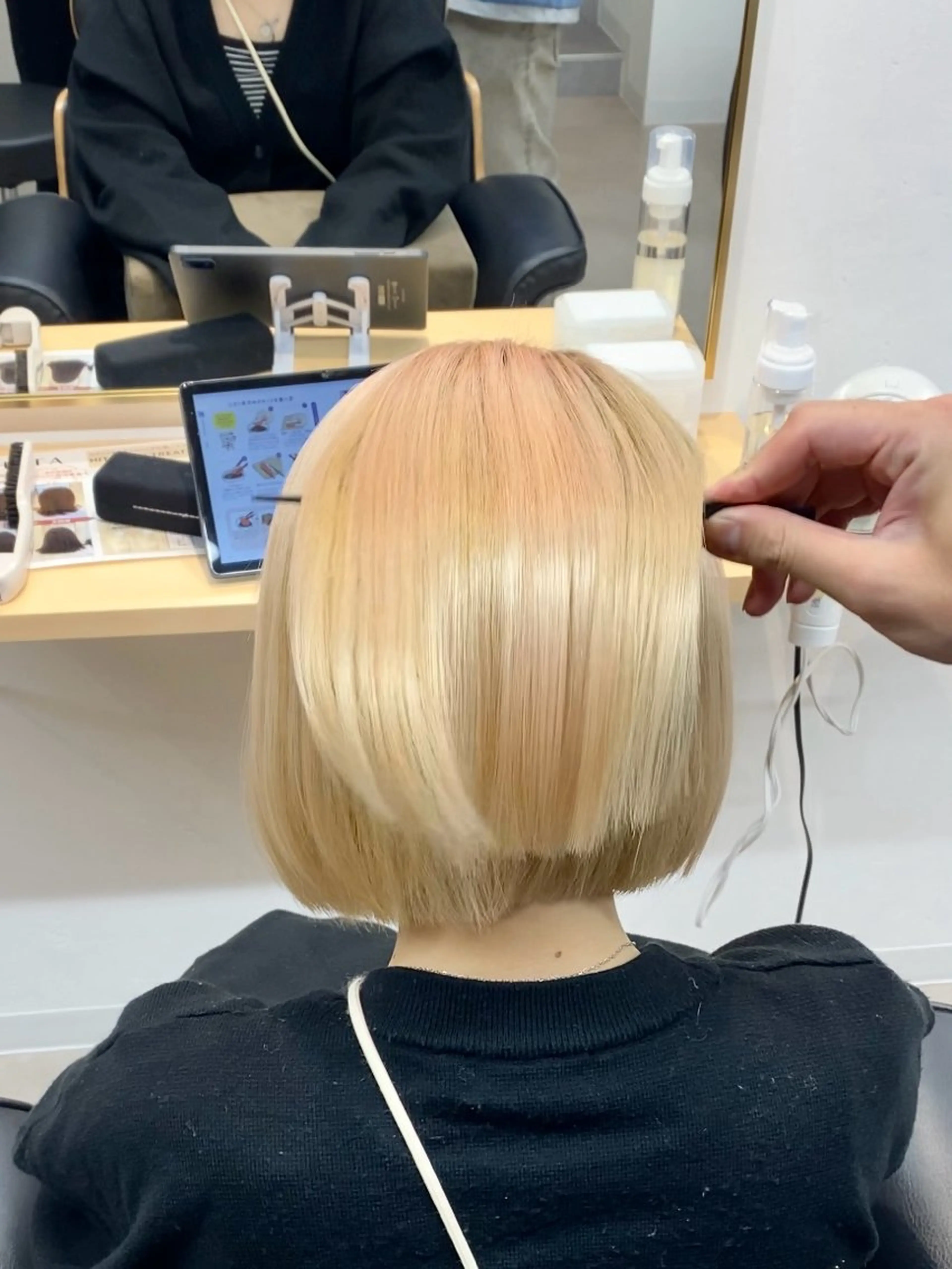 ミディアム カラー 髪質改善 トリートメント 当日予約🆗ショート /ハイライト/松本のヘアスタイル