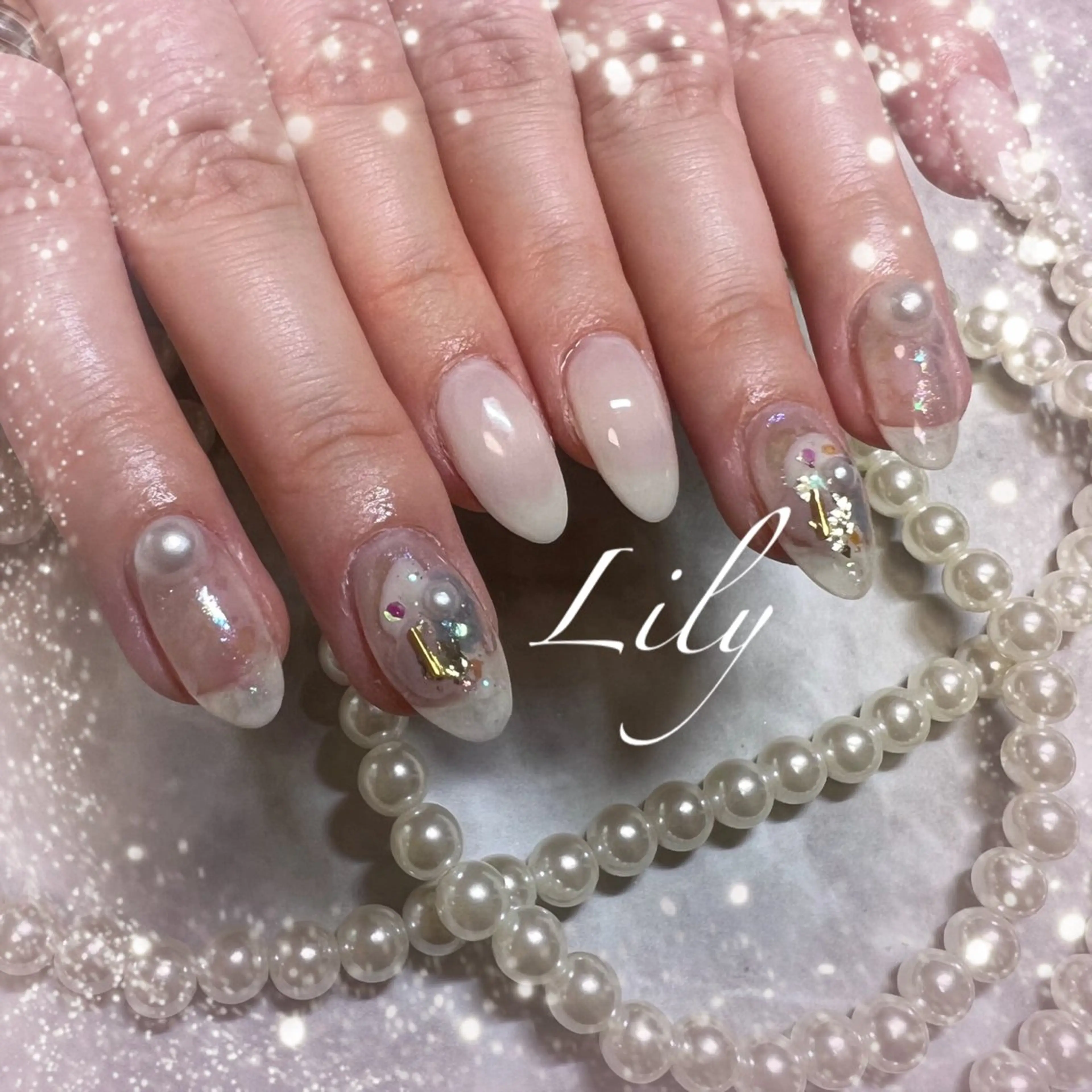 ネイル ハンドネイル Lily*nail 🌻Mii🌻のネイルデザイン