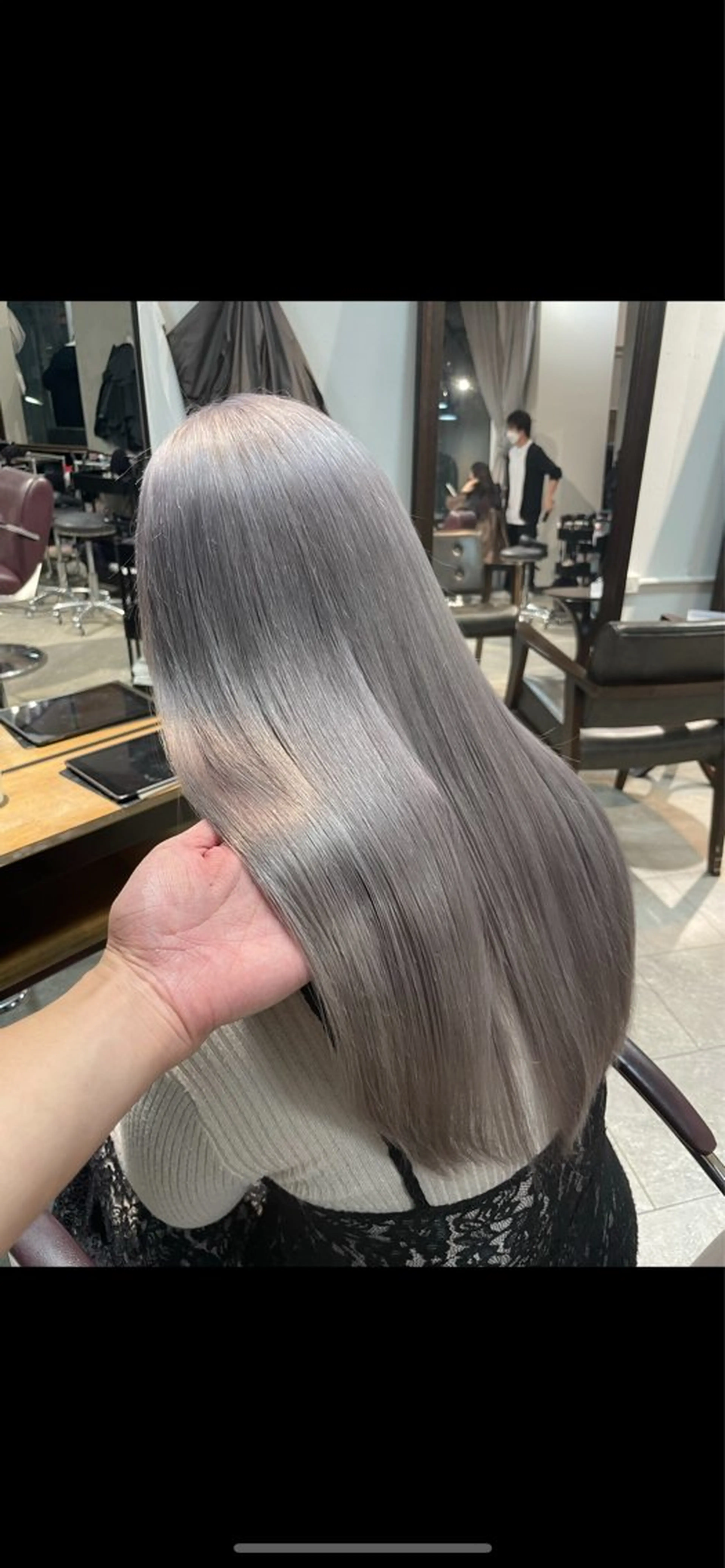 セミロング パーマ ヘアアレンジ ヘアカラー トリートメント ブリーチカラー🤍 颯馬🐈‍⬛のヘアスタイル