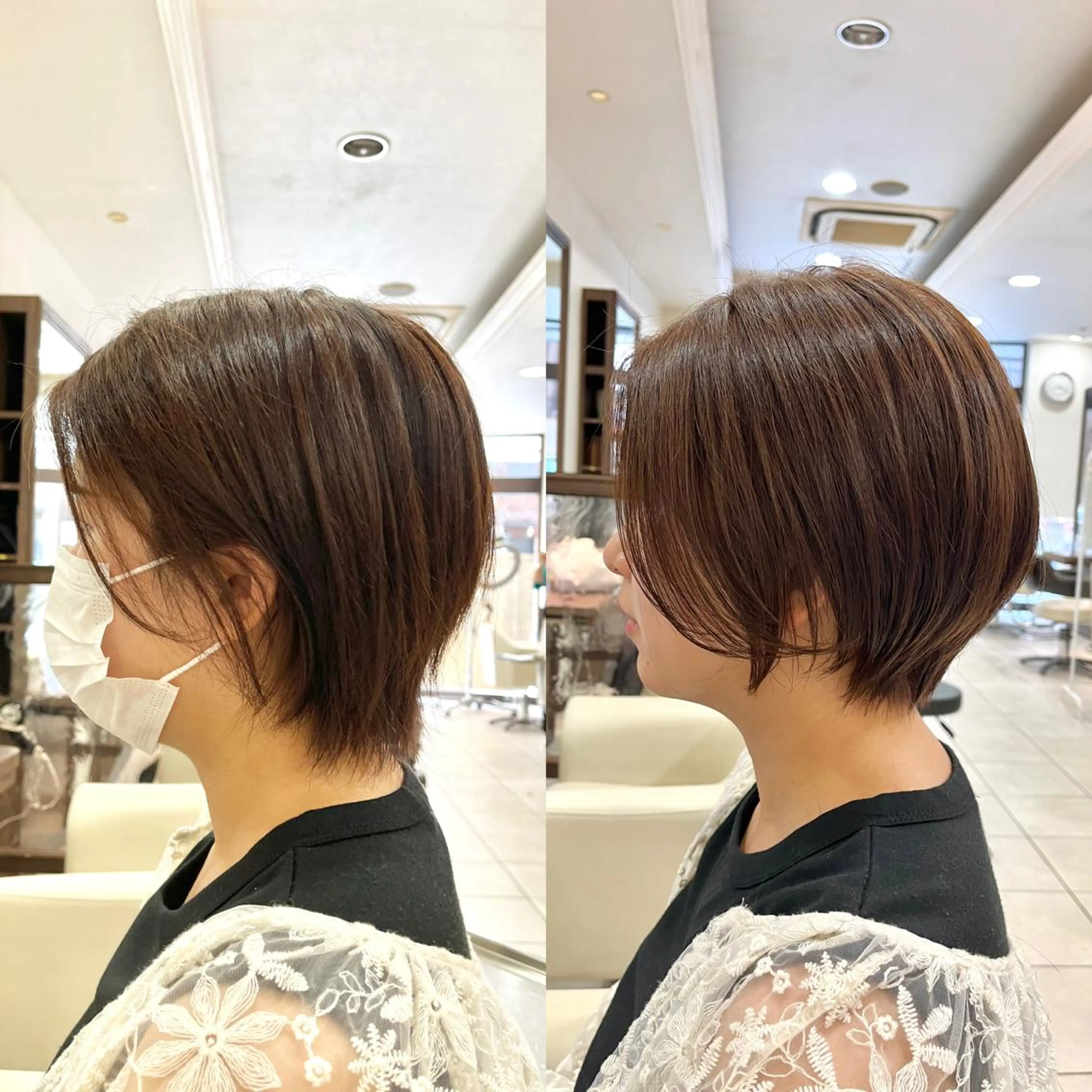 ショート ショートボブ ハンサムショート ボブ くびれヘア ハイライト カット ヘアカラー トリートメント 《大人気髪質改善》 プログレス国分寺店のヘアスタイル