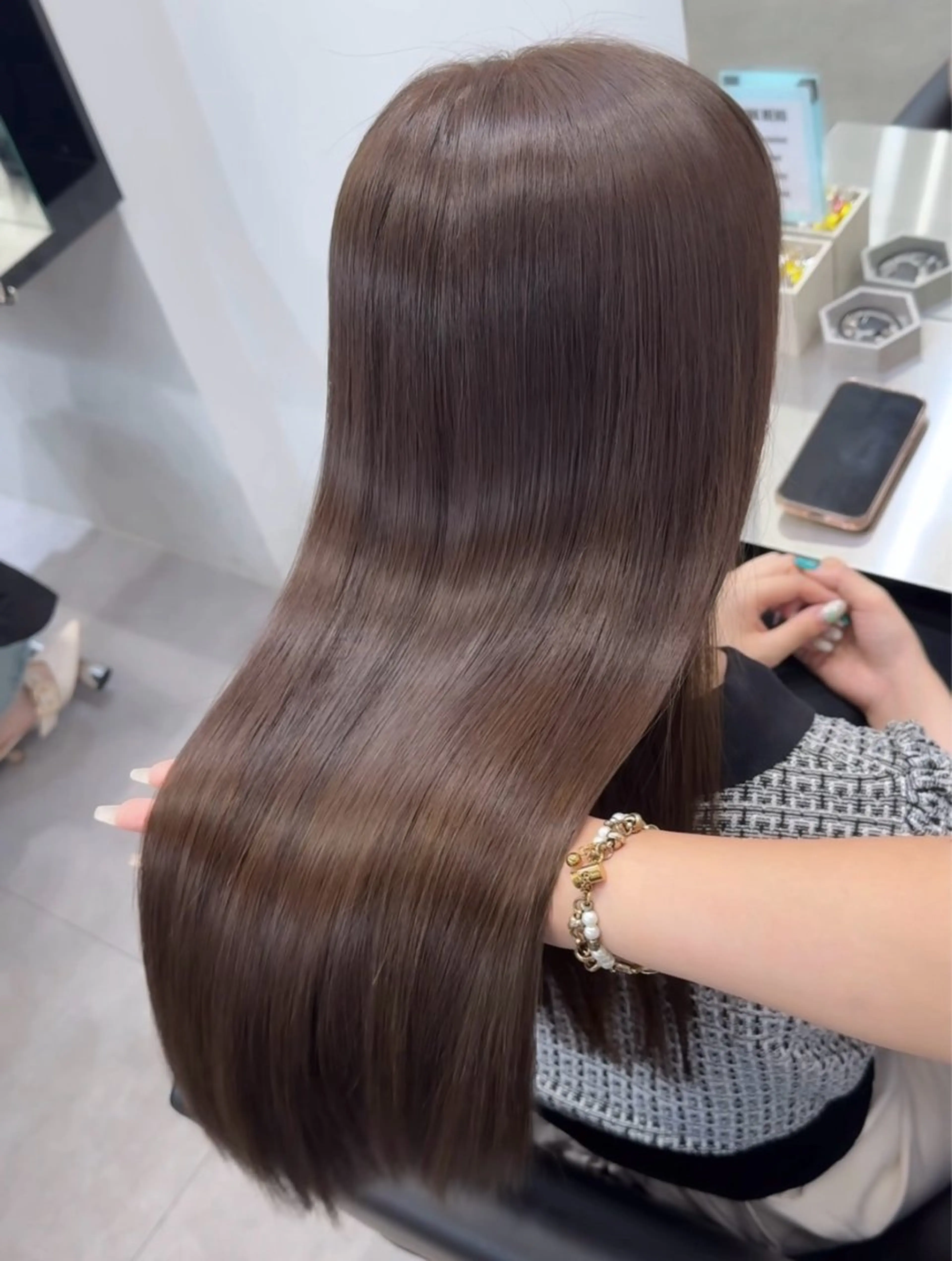 ロング カラー パーマ 巻ける縮毛矯正 Sachi🐰のヘアスタイル