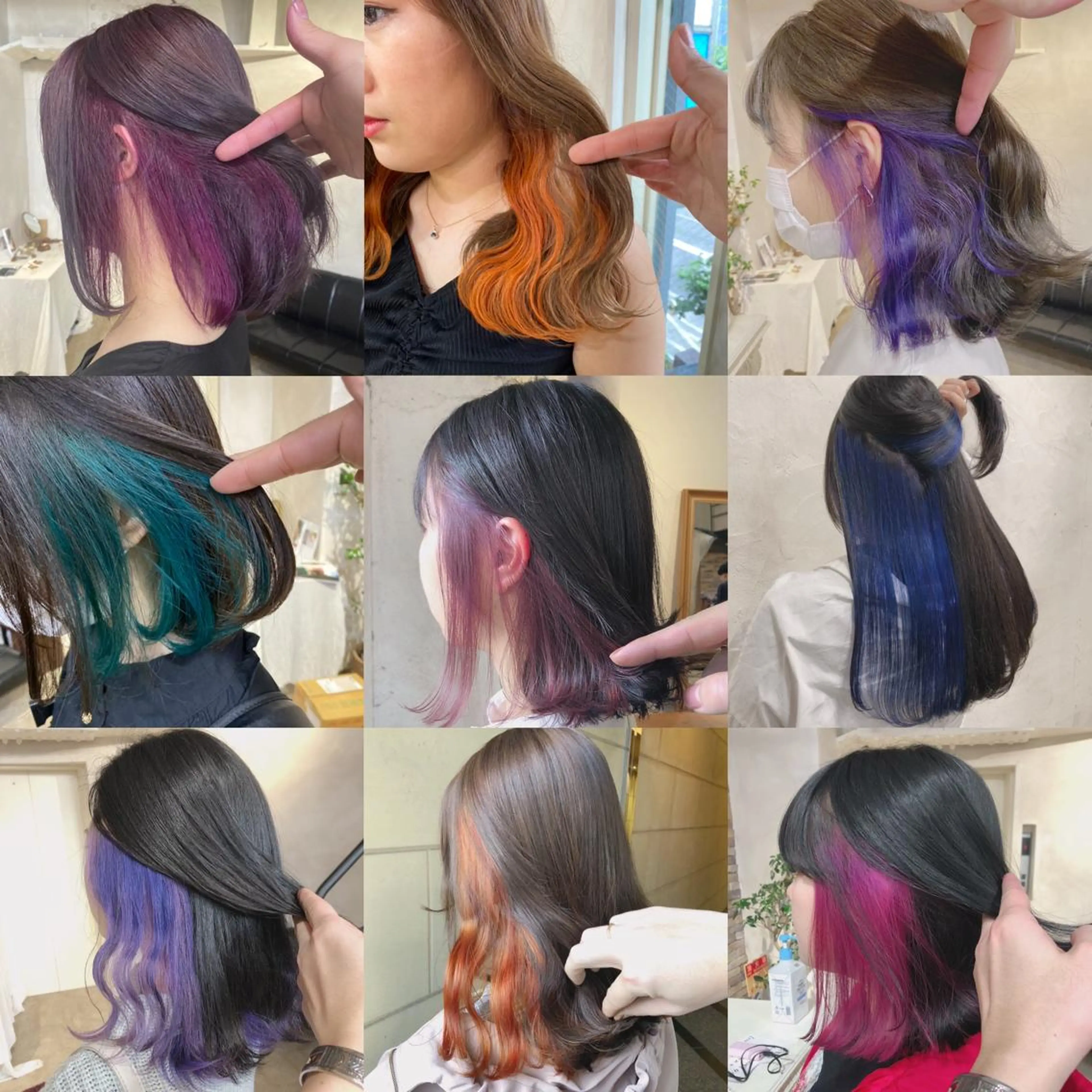 内側だけブリーチして可愛いインナーカラーを入れたい方はこちら❤️インナーダブルカラー⭐️人気のイヤリングカラーも可能💍の写真