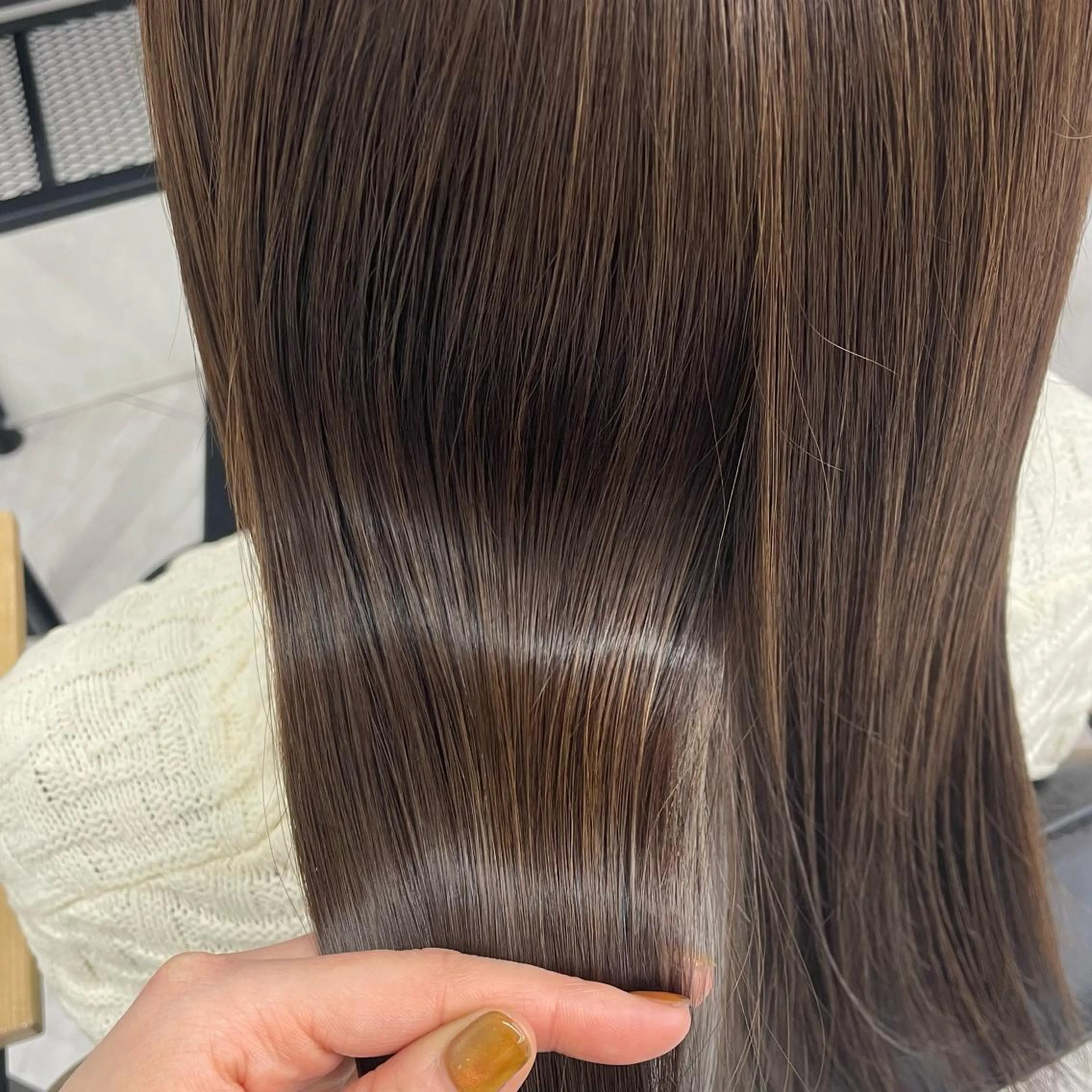 ミディアム カラー パーマ ヘアアレンジ メンズ キッズ ネイル マツエク・マツパ アイブロウ 髪質改善 トリートメント mona/ ストレートスタイル✨のヘアスタイル