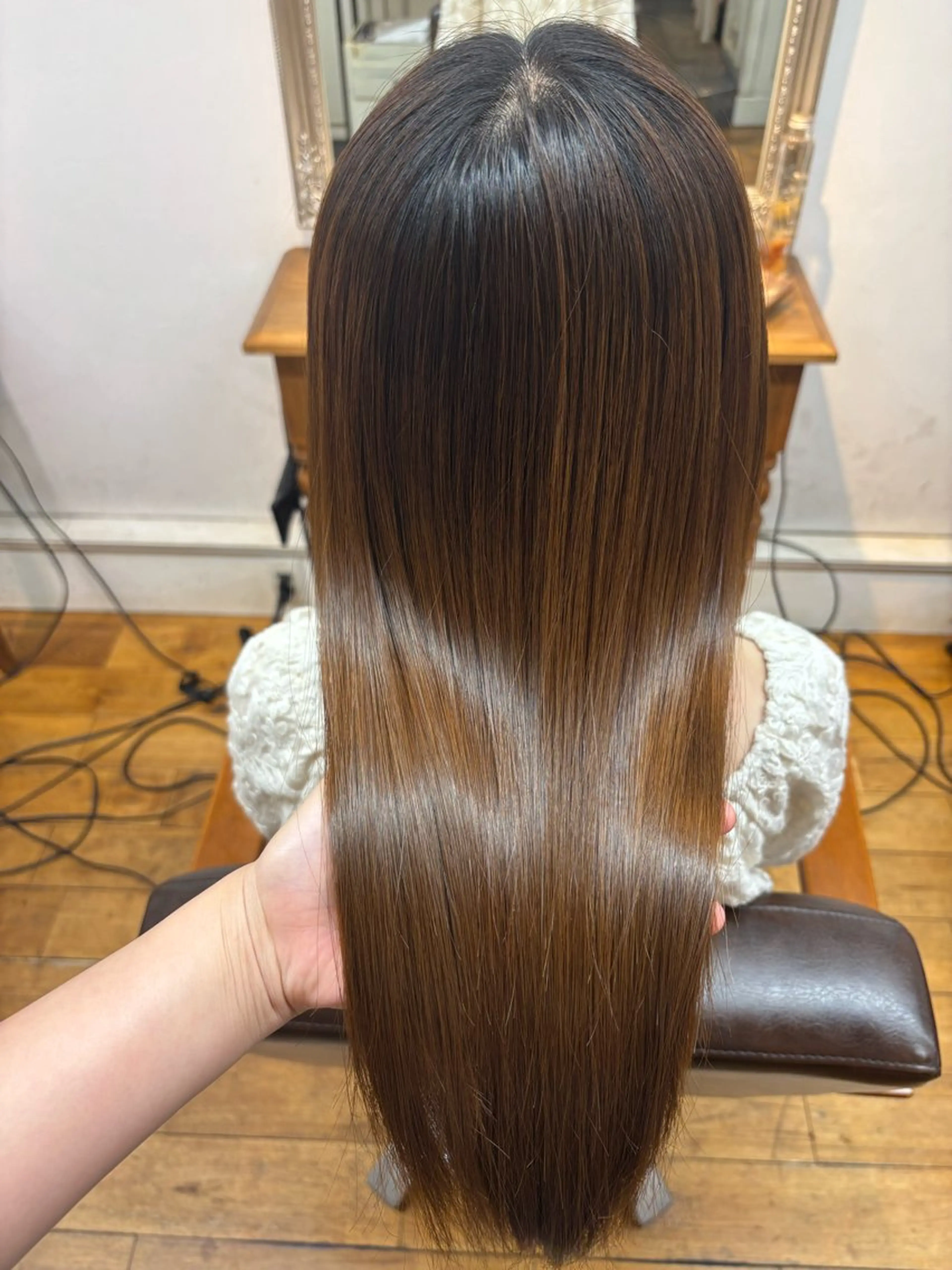 セミロング 髪質改善カラー✨ るな🕊🫧のヘアスタイル