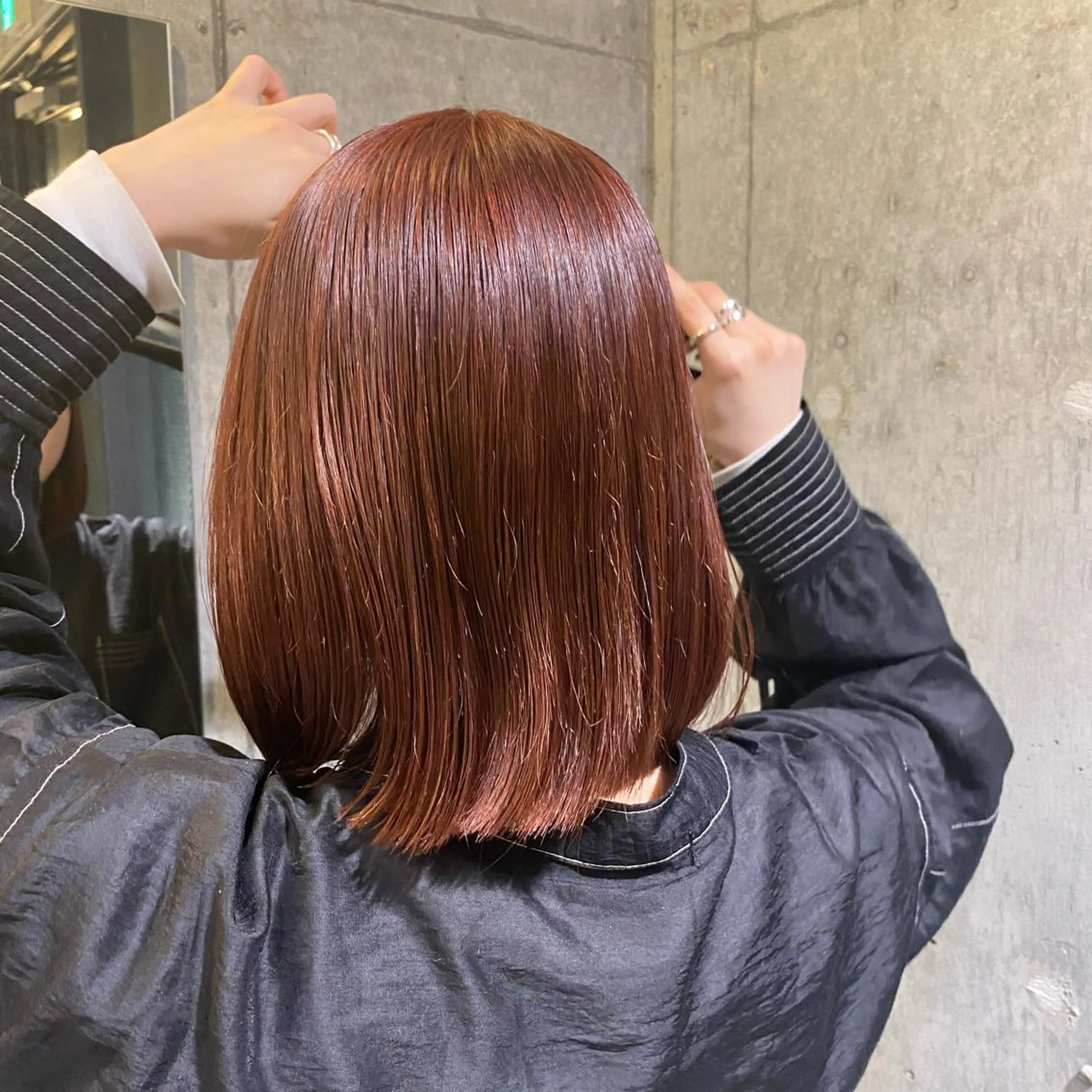 カラー アッシュ ベージュカラー 黒髪 ブルーカラー ブルーブラック ヘアカラー トリートメント ヘアセット 透明感/韓国風 🤍moeka🤍のヘアスタイル