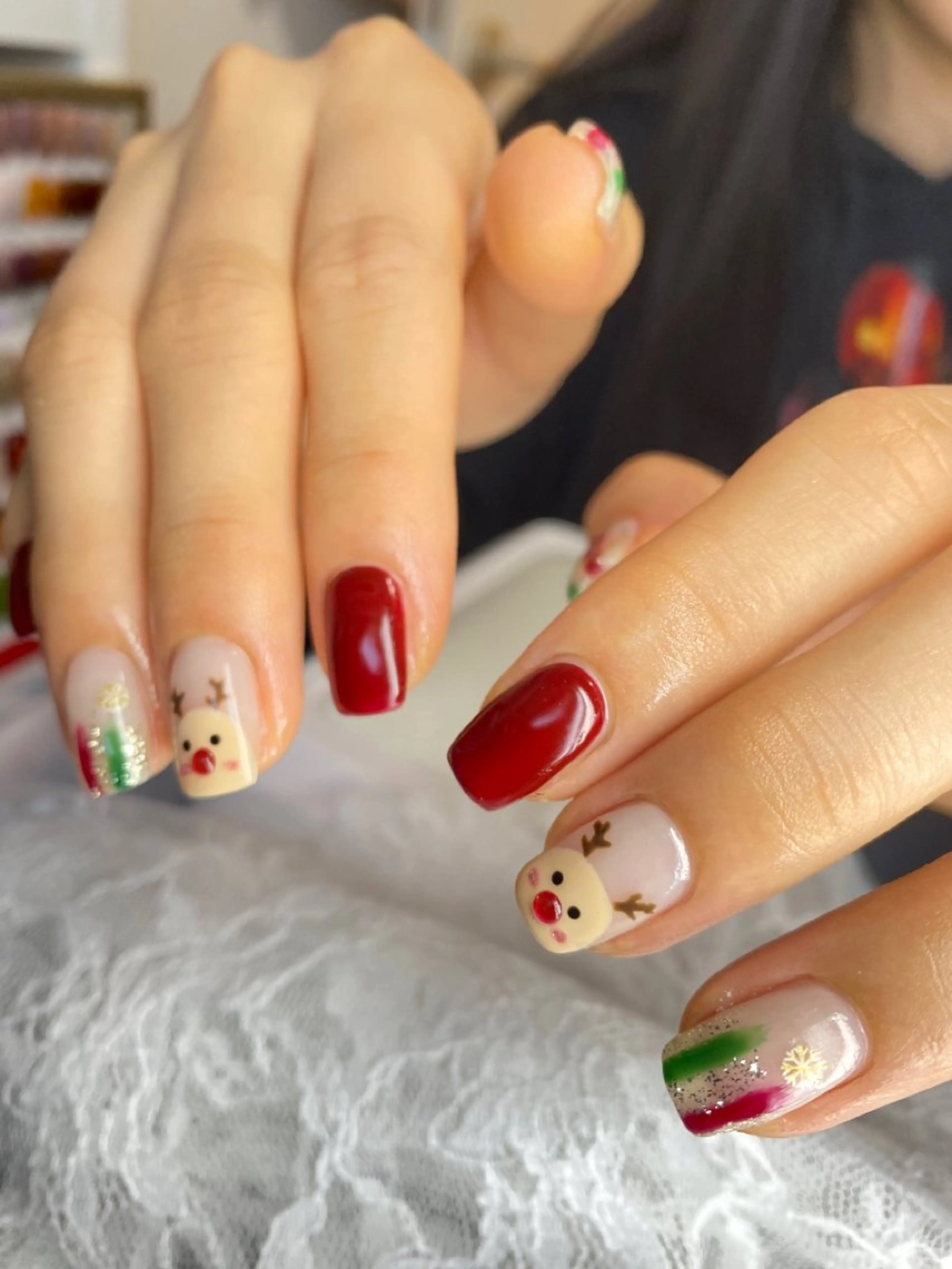 ネイル 冬ネイル クリスマス HandS ネイル 自宅サロンのネイルデザイン