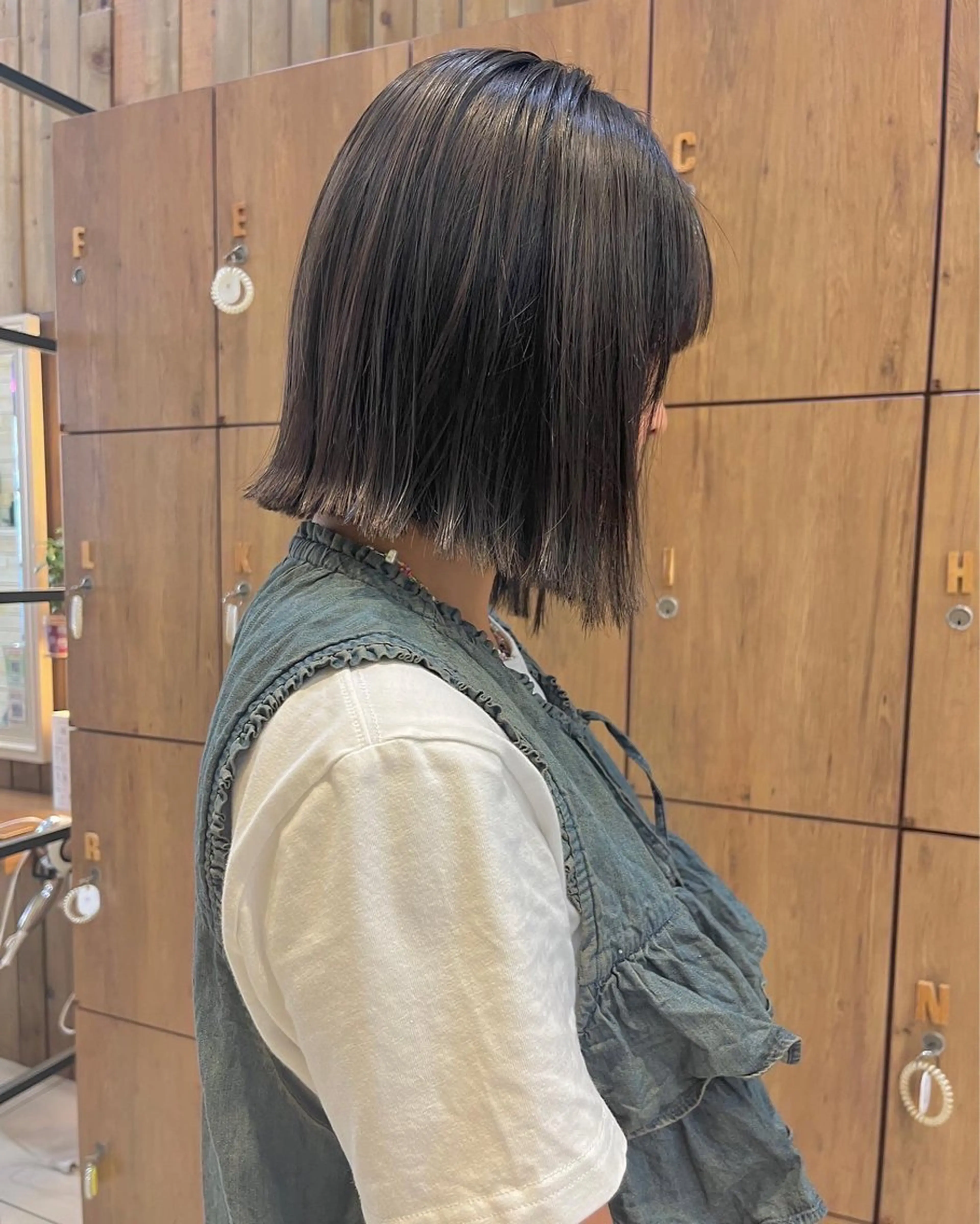 ショート カラー カット ヘアカラー 黒田瀬奈/ボブ まろやかベージュのヘアスタイル