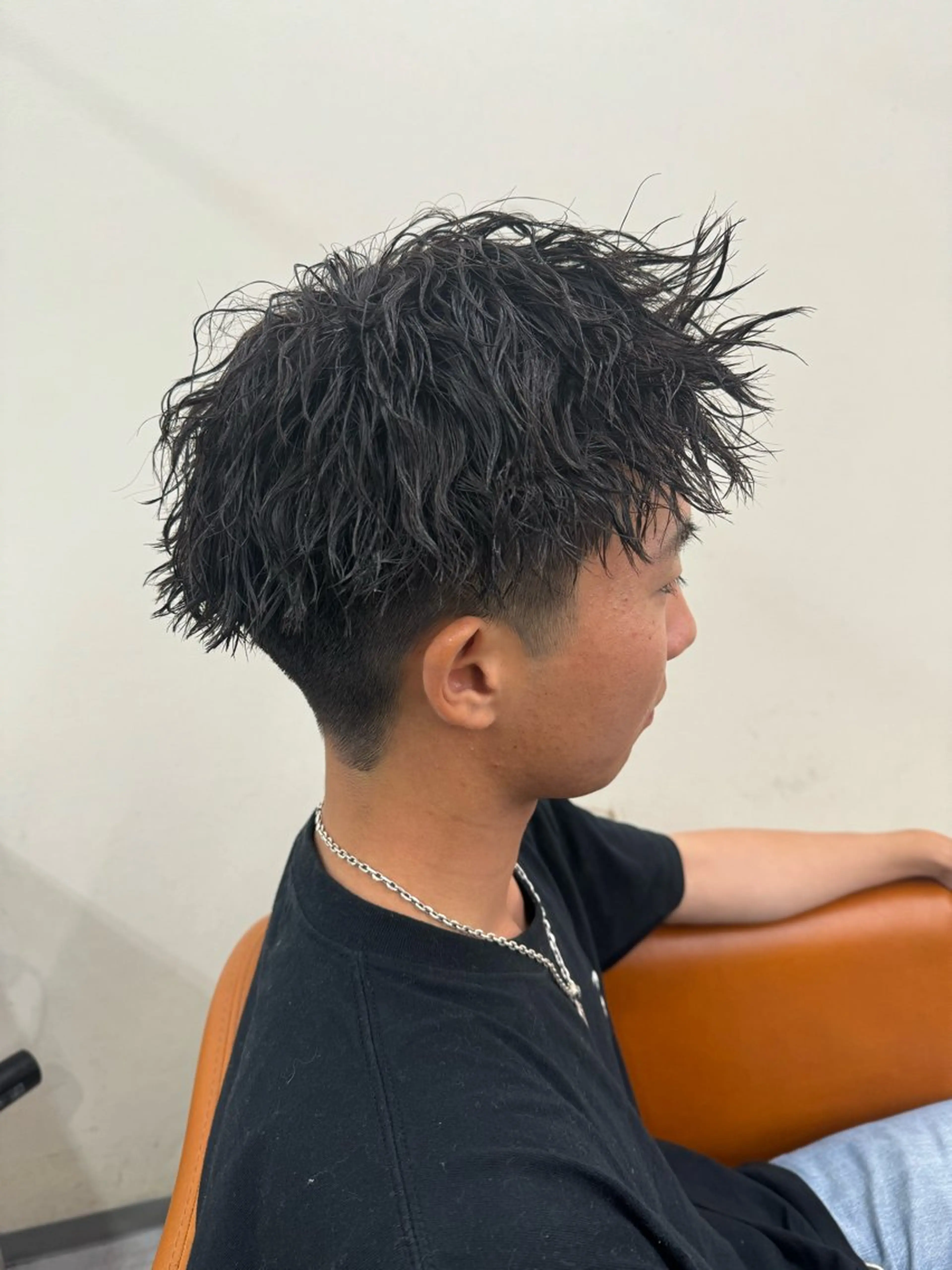 メンズ センターパート フェードカット マッシュ メンズパーマ メンズツイストパーマ パーマ／京都駅 ／メンズ/藤井　翔のヘアスタイル