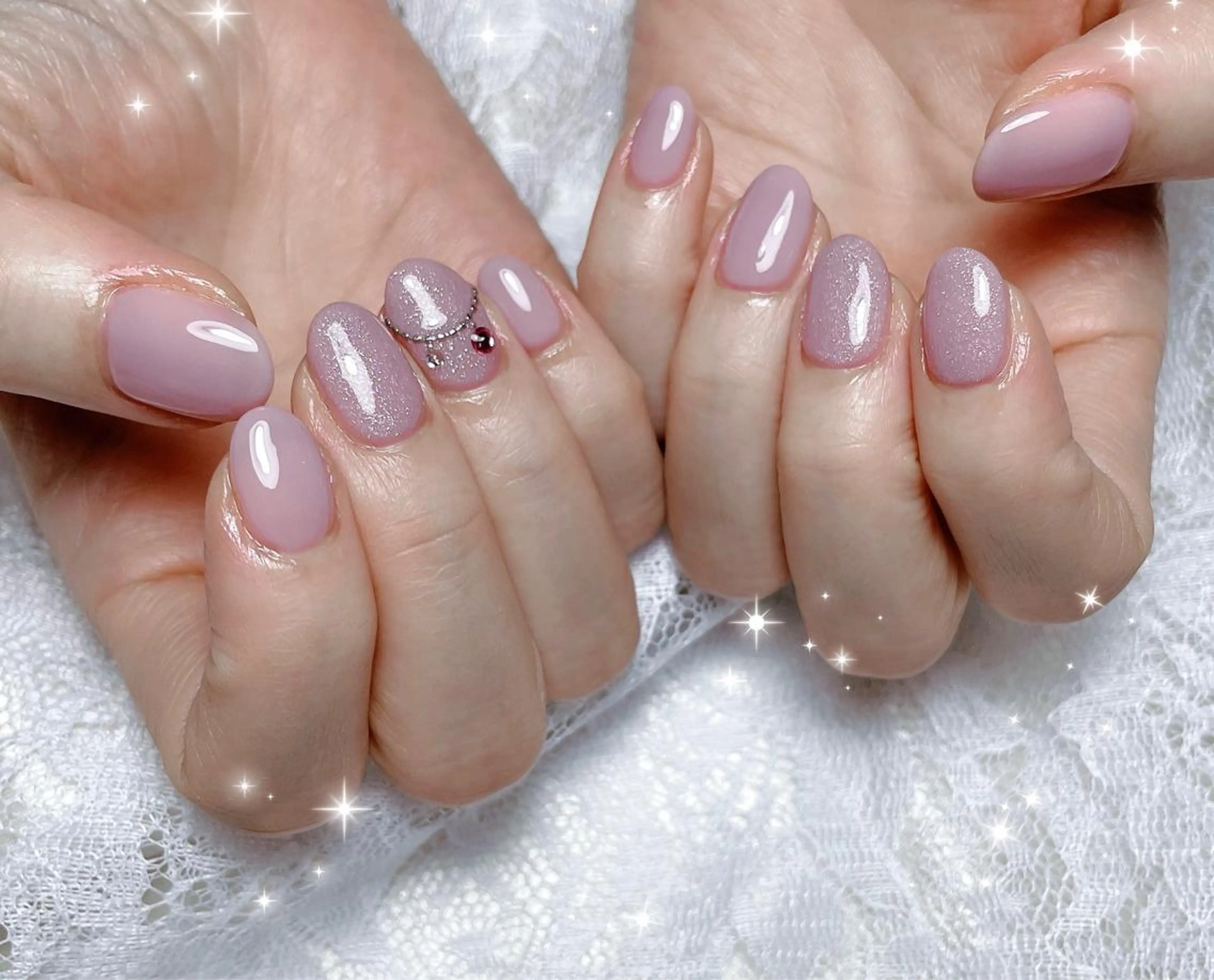 ネイル ピンク ハンドネイル FLARE NAIL フレアネイルのネイルデザイン