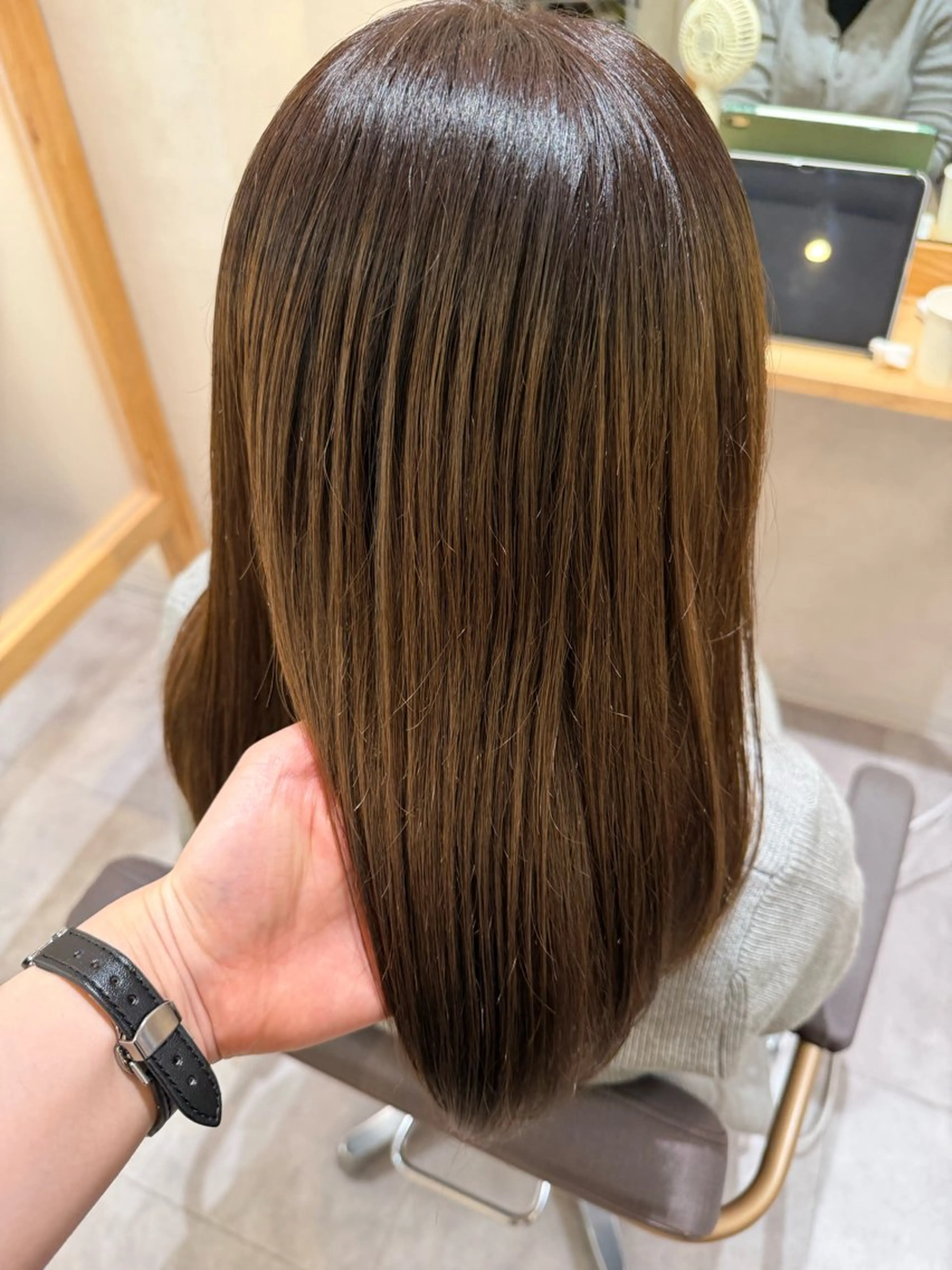 セミロング カラー 髪質改善 カット ヘアカラー トリートメント ヘッドスパ 白髪世代特化 🌿飯塚京橋のヘアスタイル