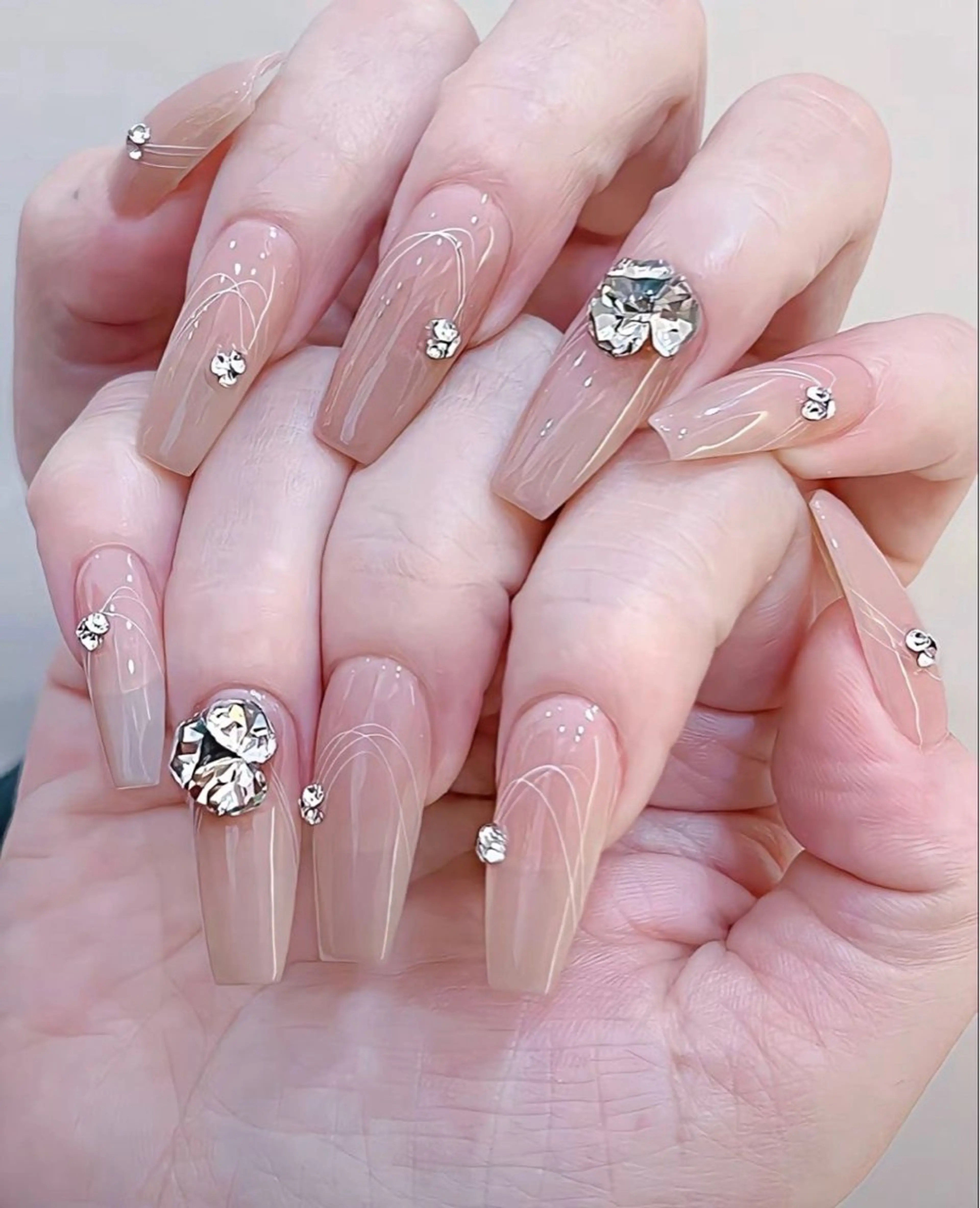ネイル マグネットネイル ミラーネイル 冬ネイル Lee Nailsのネイルデザイン