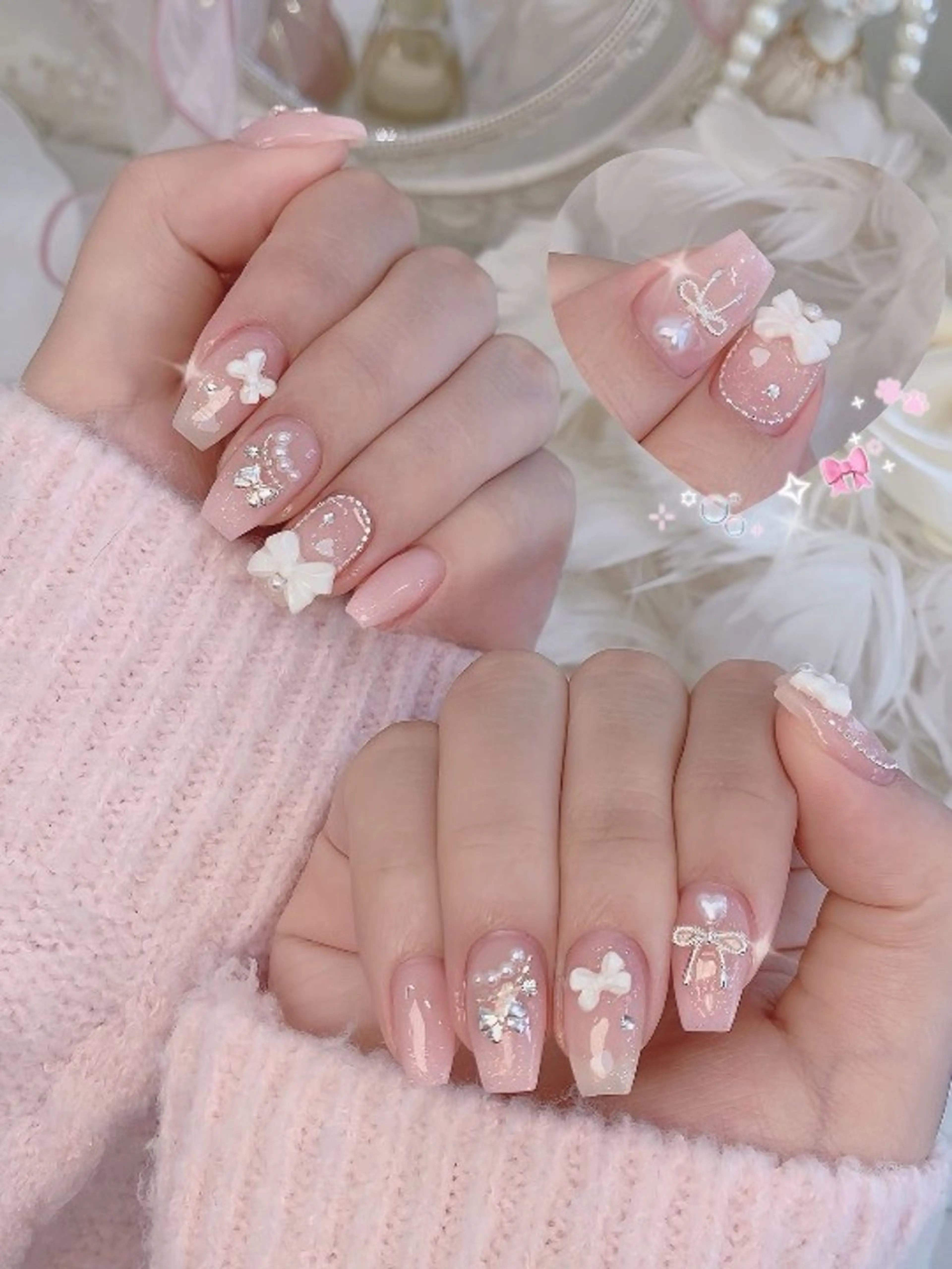 カラー グラデーションカラー ピンクカラー ハンドネイル AIN Nailのネイルデザイン