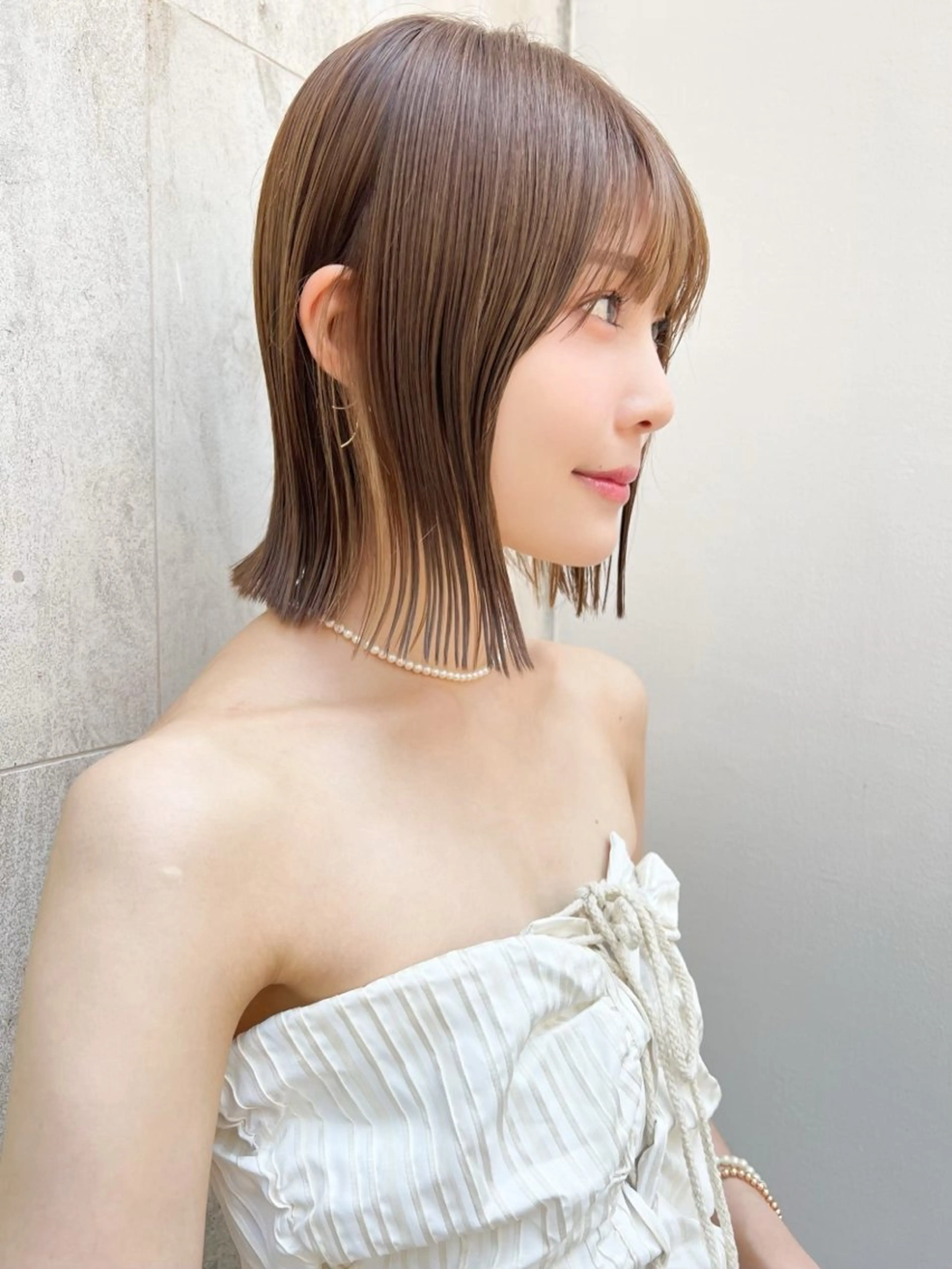 ミディアム カラー ボブ ✨🩷似合わせ🩷✨ ブリーチ🫰🏾前川のヘアスタイル