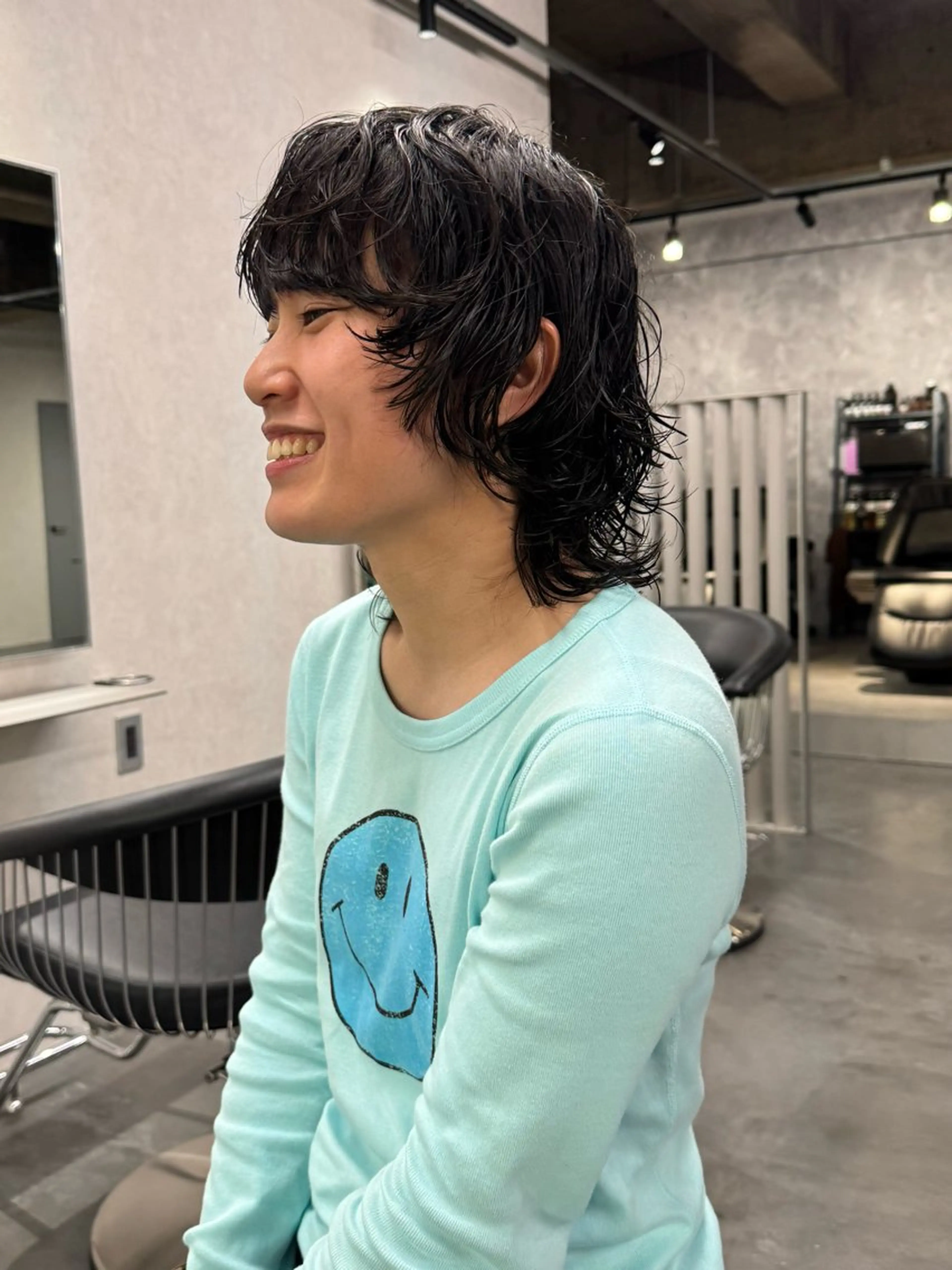 ショート パーマ もりしま あやかのヘアスタイル