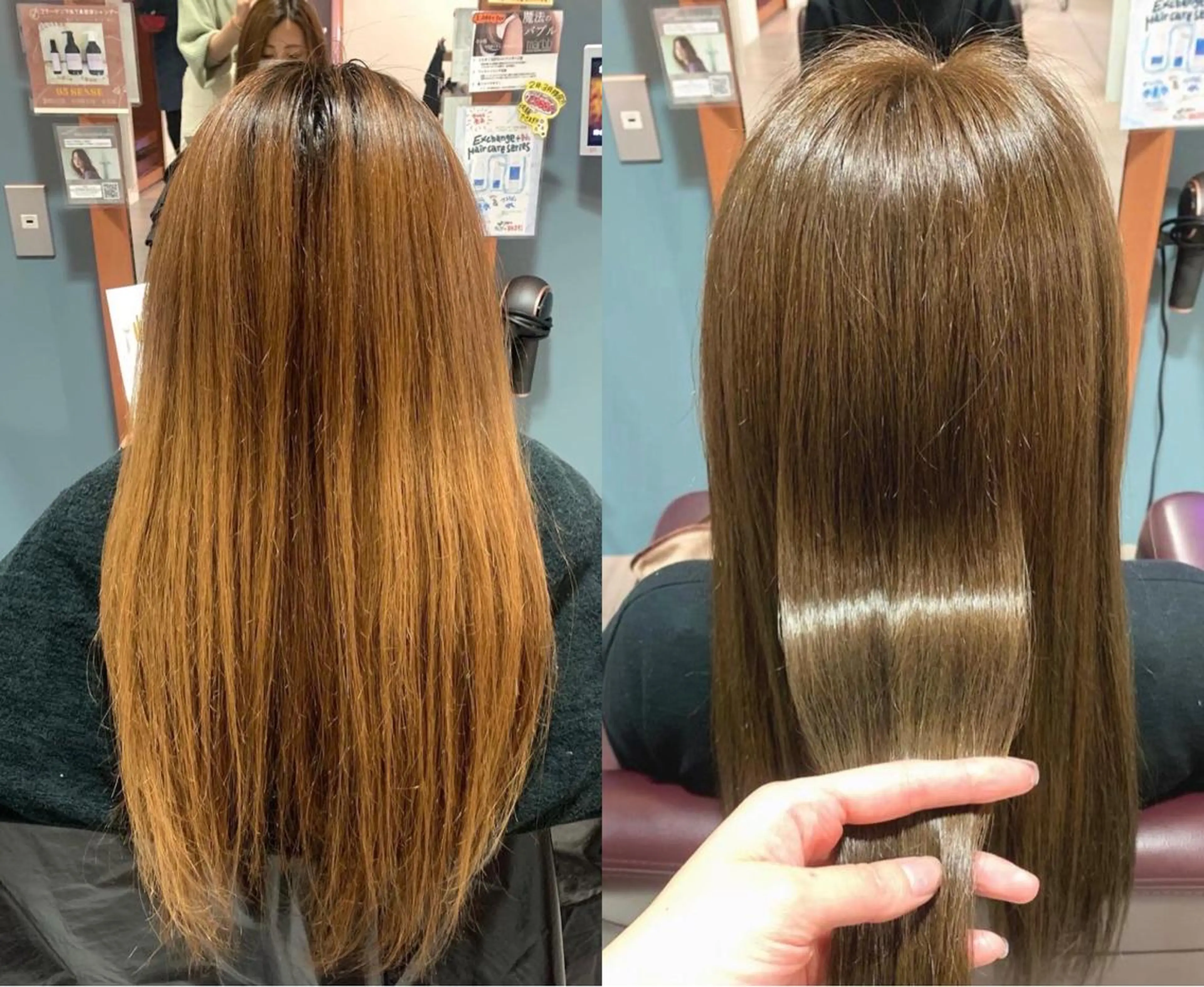 ロング カラー グレージュ 傷ませない縮毛矯正／ 吉岡 美江のヘアスタイル