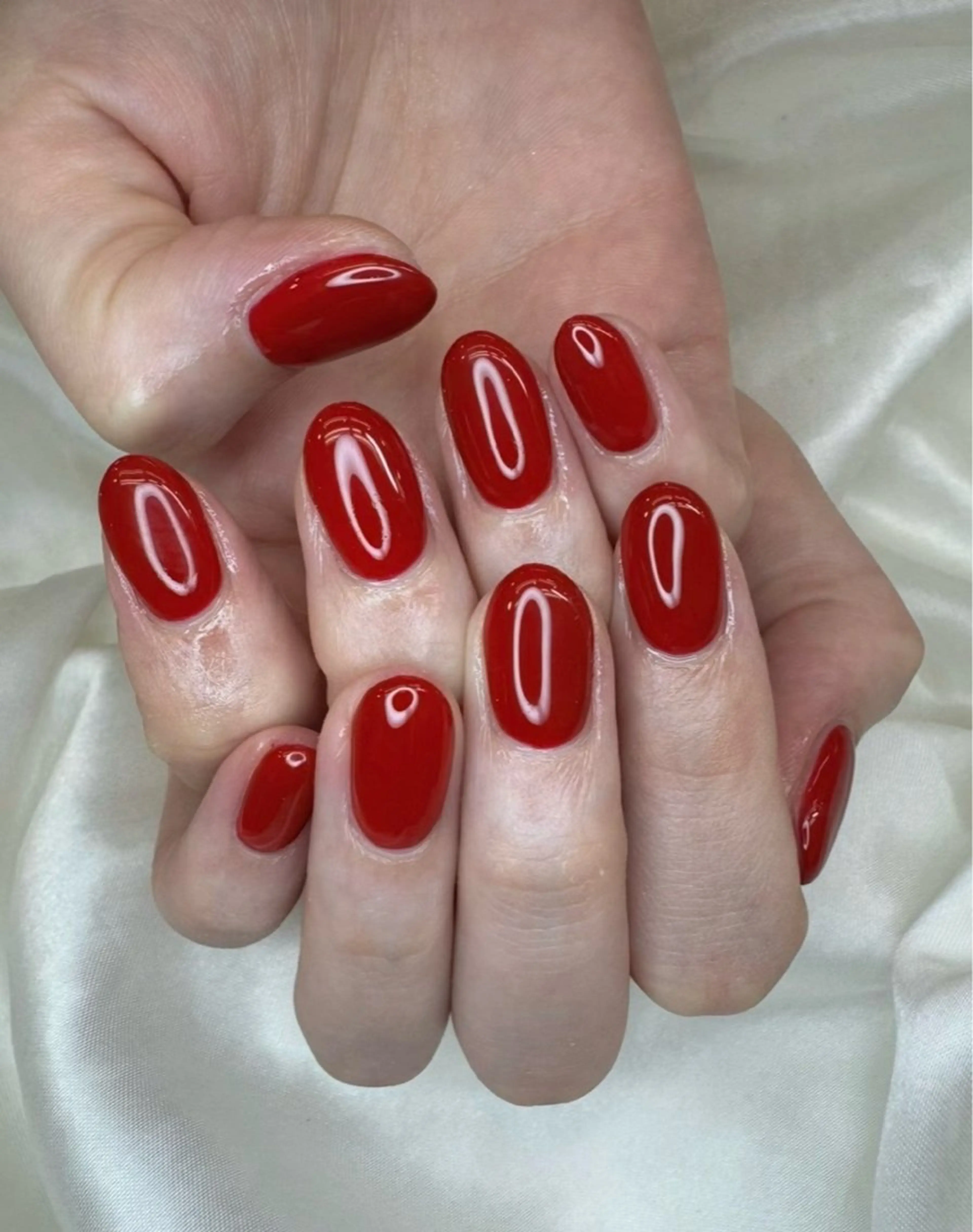 ネイル 赤色 cherie nailのネイルデザイン