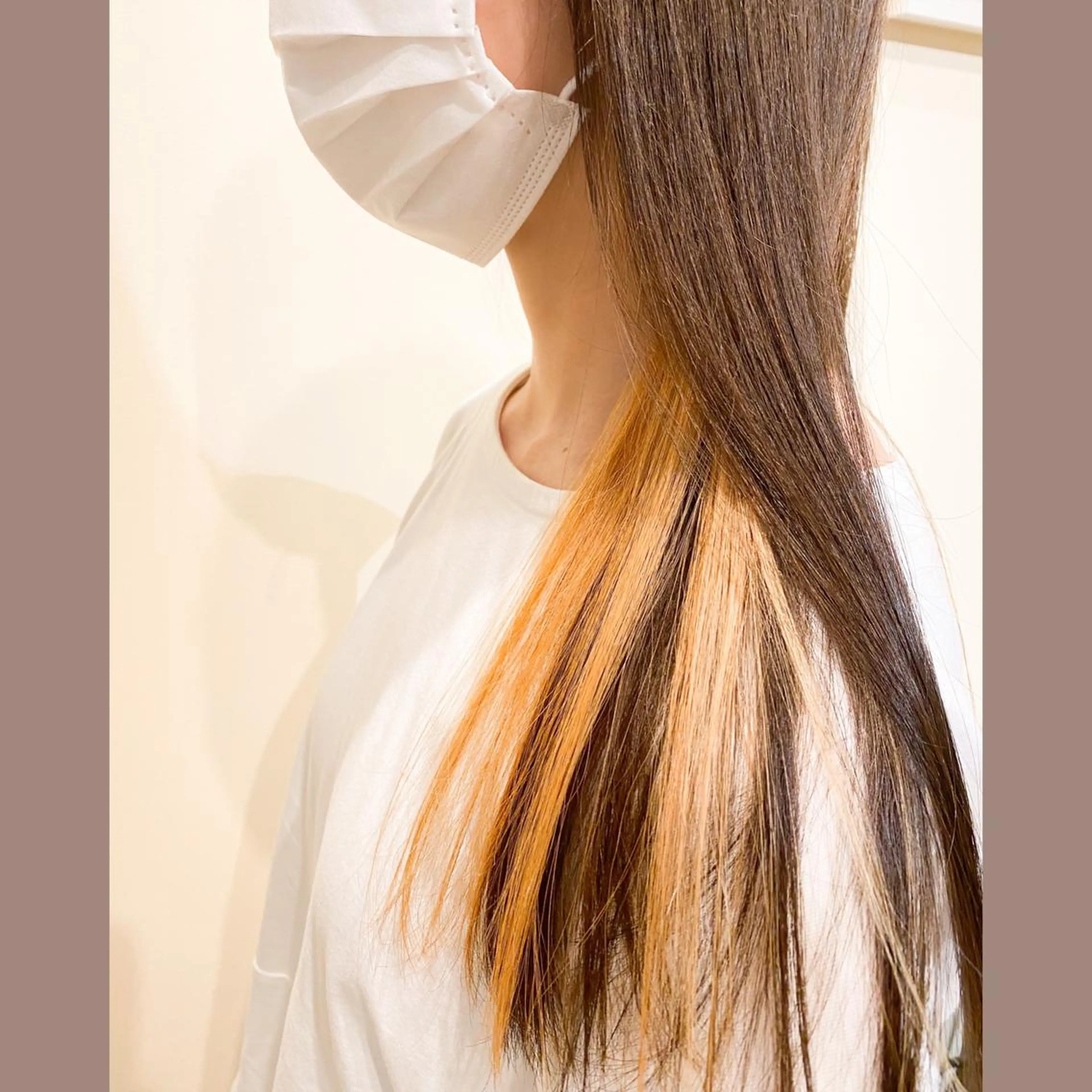 セミロング ヘアカラー トリートメント 𓅰なかがわ ふみな𓅯のヘアスタイル