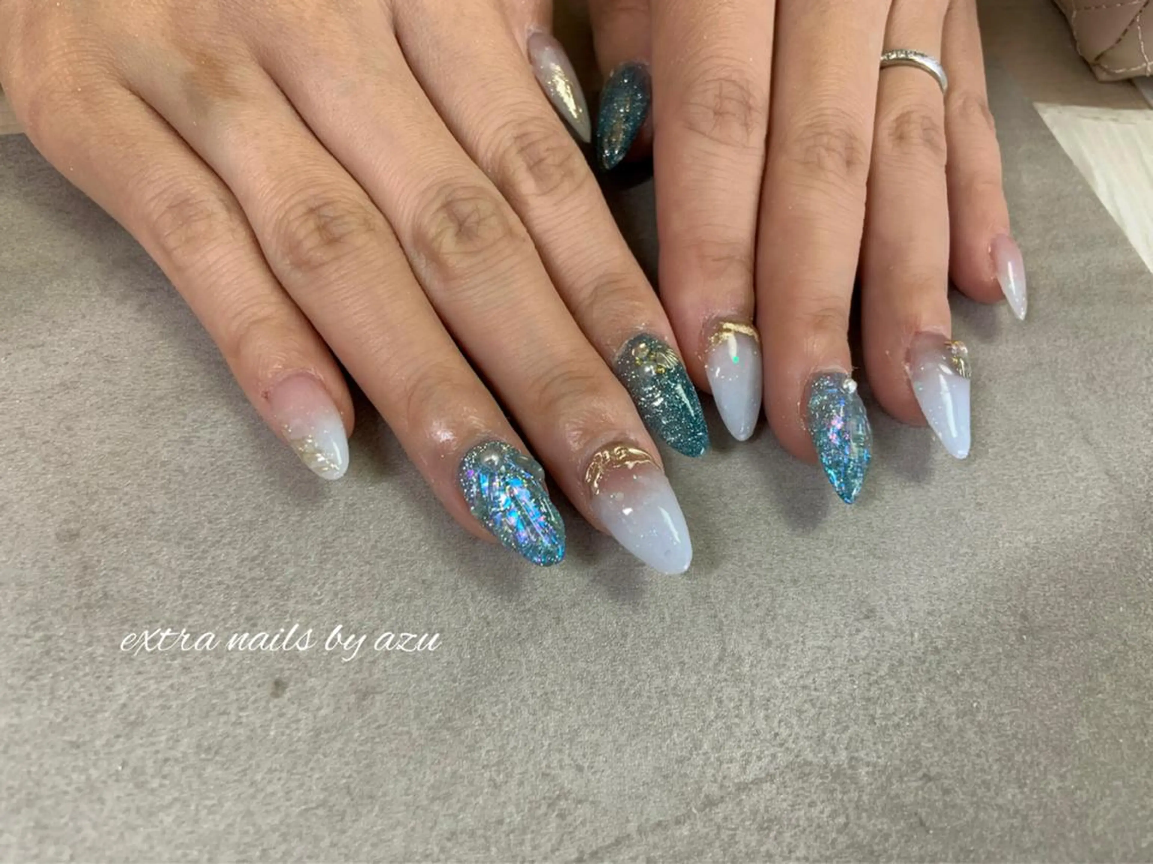 ネイル アートネイル ミラーネイル ストーンネイル ハンドネイル extranails ／lemellaのネイルデザイン