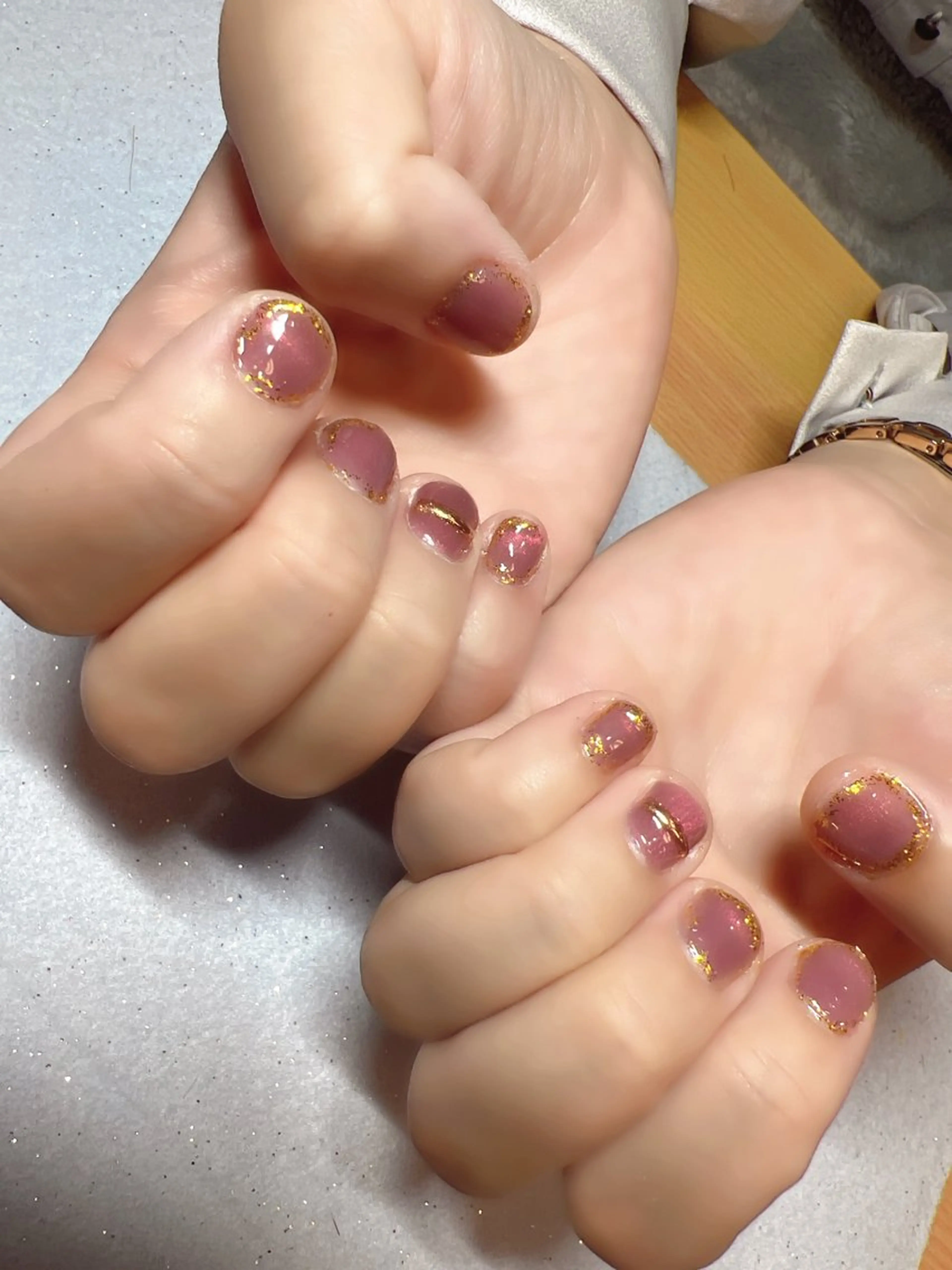 ネイル ラメ(グリッター) マグネットネイル クーペアセック あやののネイルデザイン