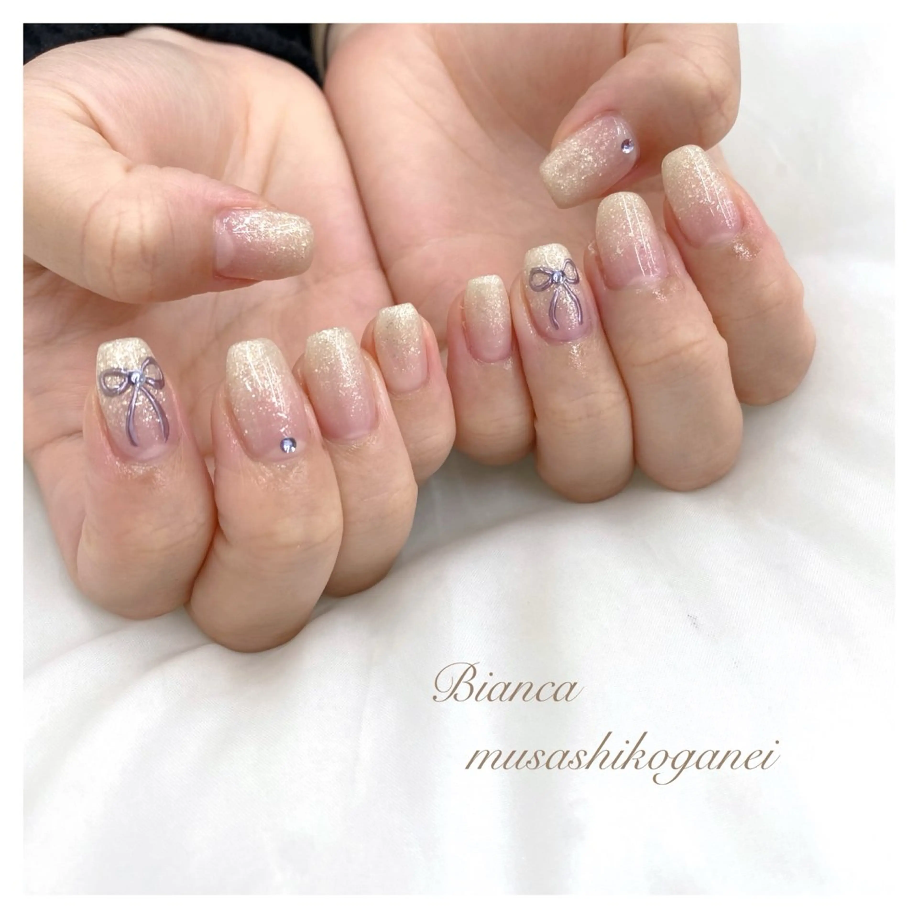 【ハンド🦋オフ有り】ワンポイントネイル◯初回¥5800/2回目以降¥7350​〜​ 　[武蔵小金井/パラジェル登録店]の写真