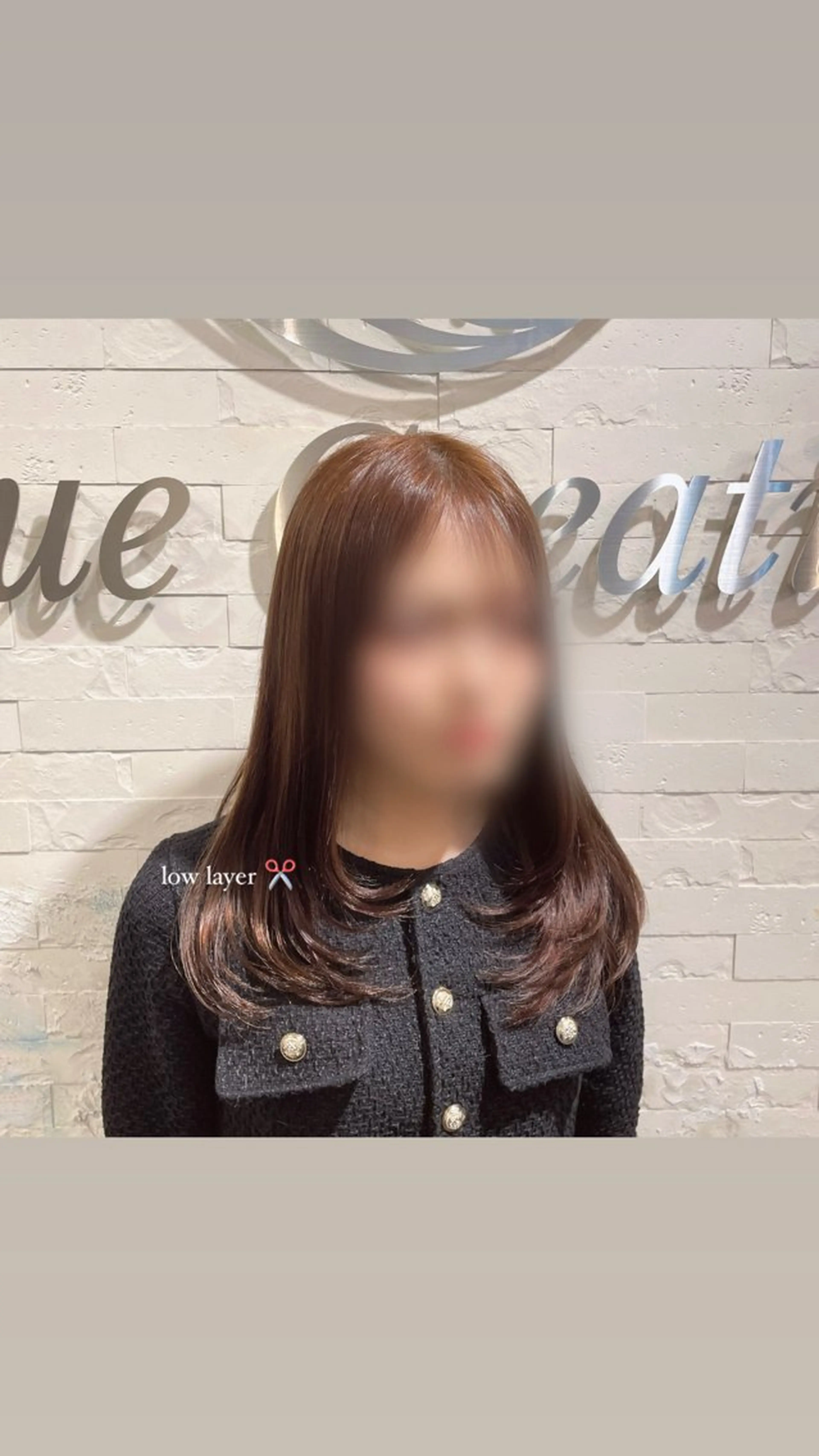 ロング カット トリートメント レイヤー🩵ミルク ティーカラー/Miuのヘアスタイル