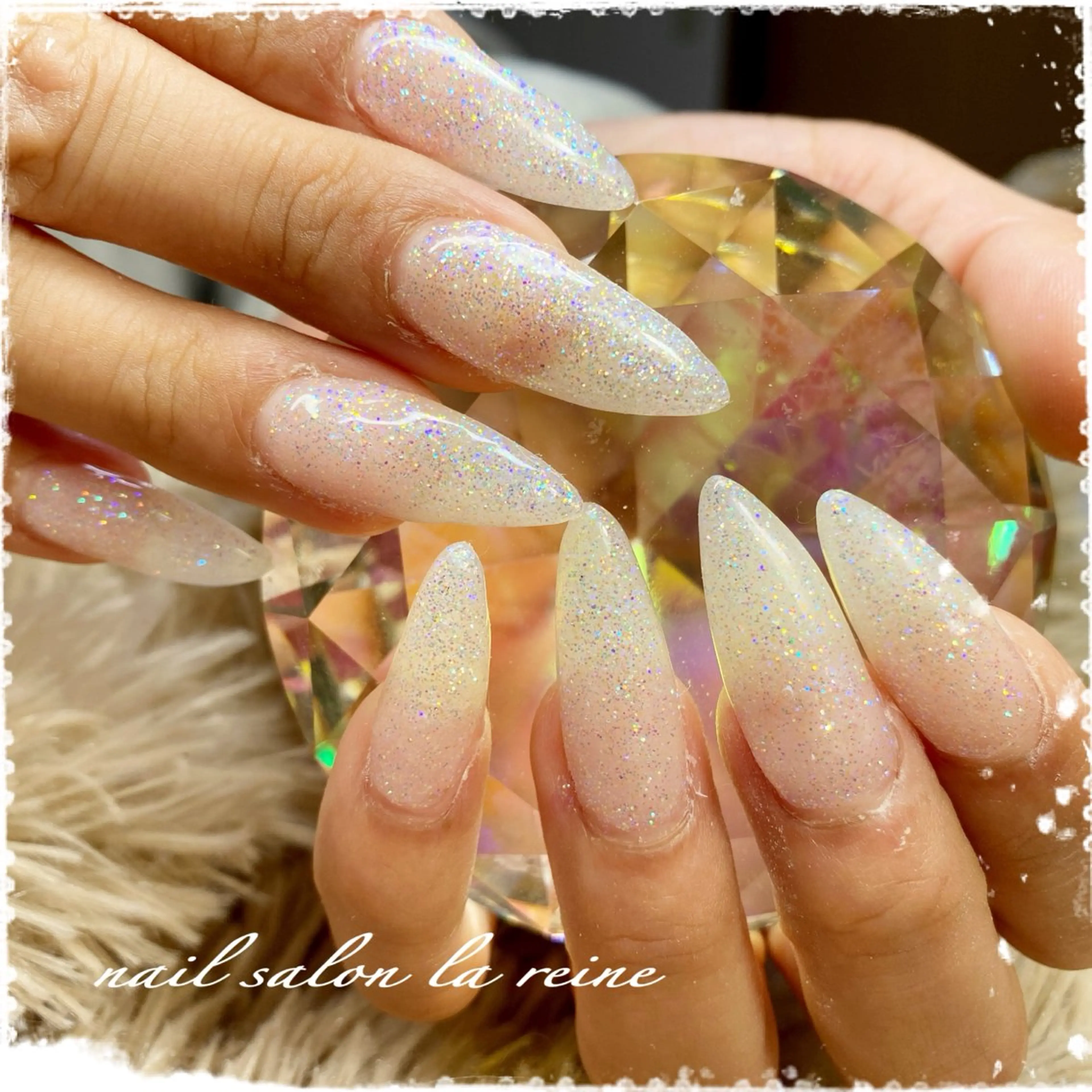 ネイル ラメ(グリッター) ワンカラーネイル スカルプネイル シンプルネイル 冬ネイル nail salon la reineのネイルデザイン
