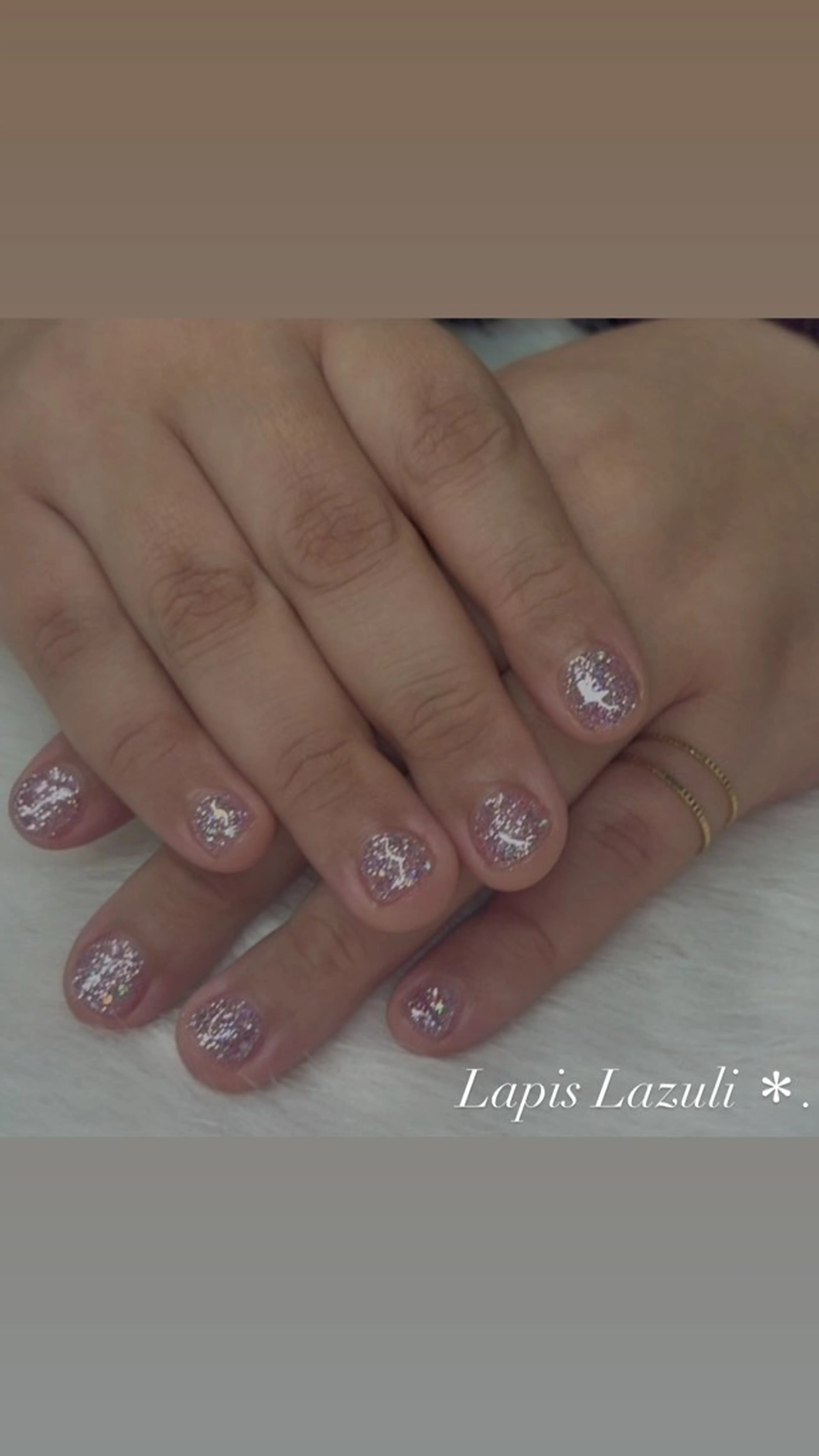 ネイル キラキラネイル ラピスラズリ ゆりあのネイルデザイン