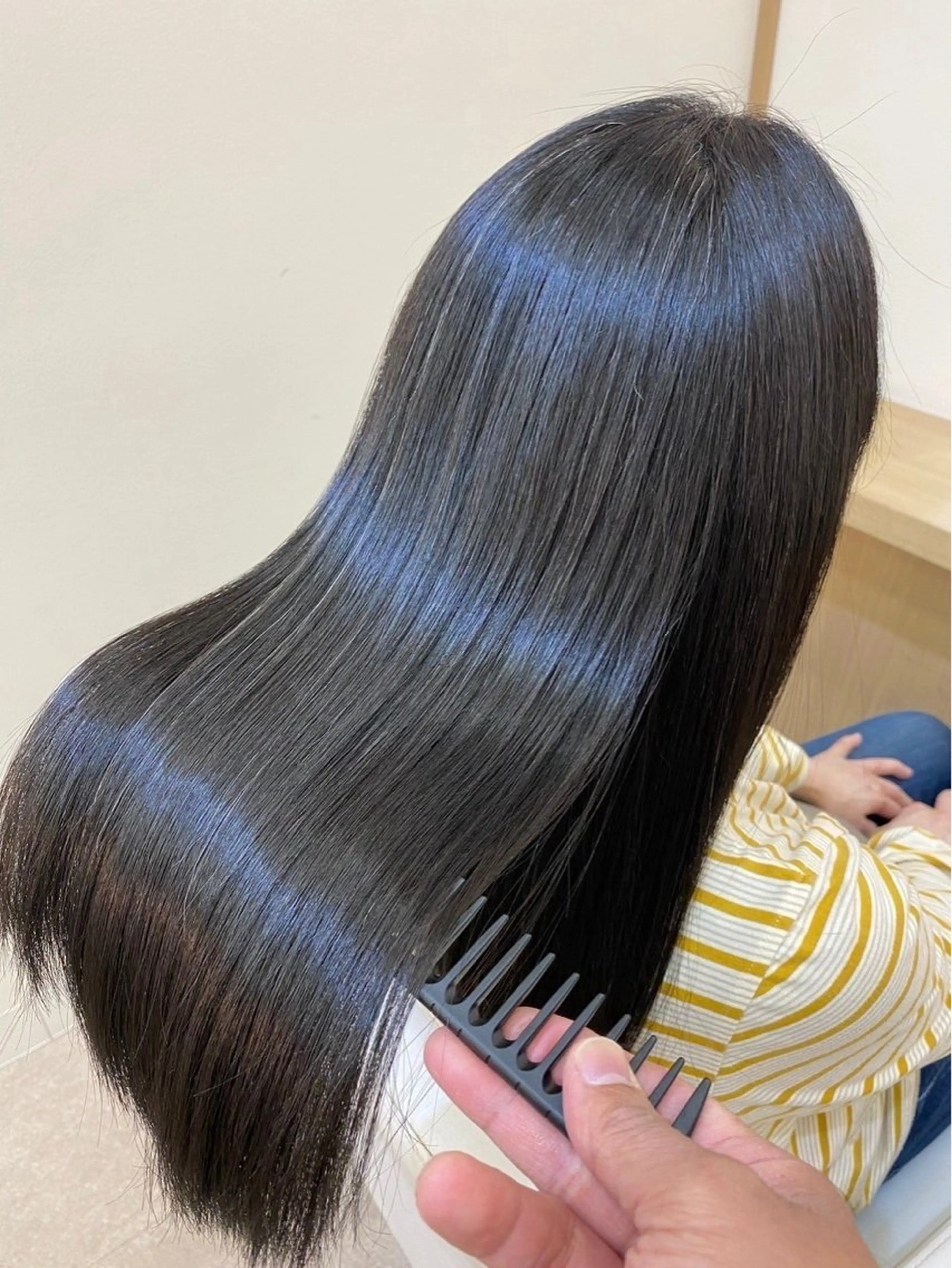 ロング カラー パーマ 【うねり/広がり/ 縮毛矯正】💟まなみのヘアスタイル