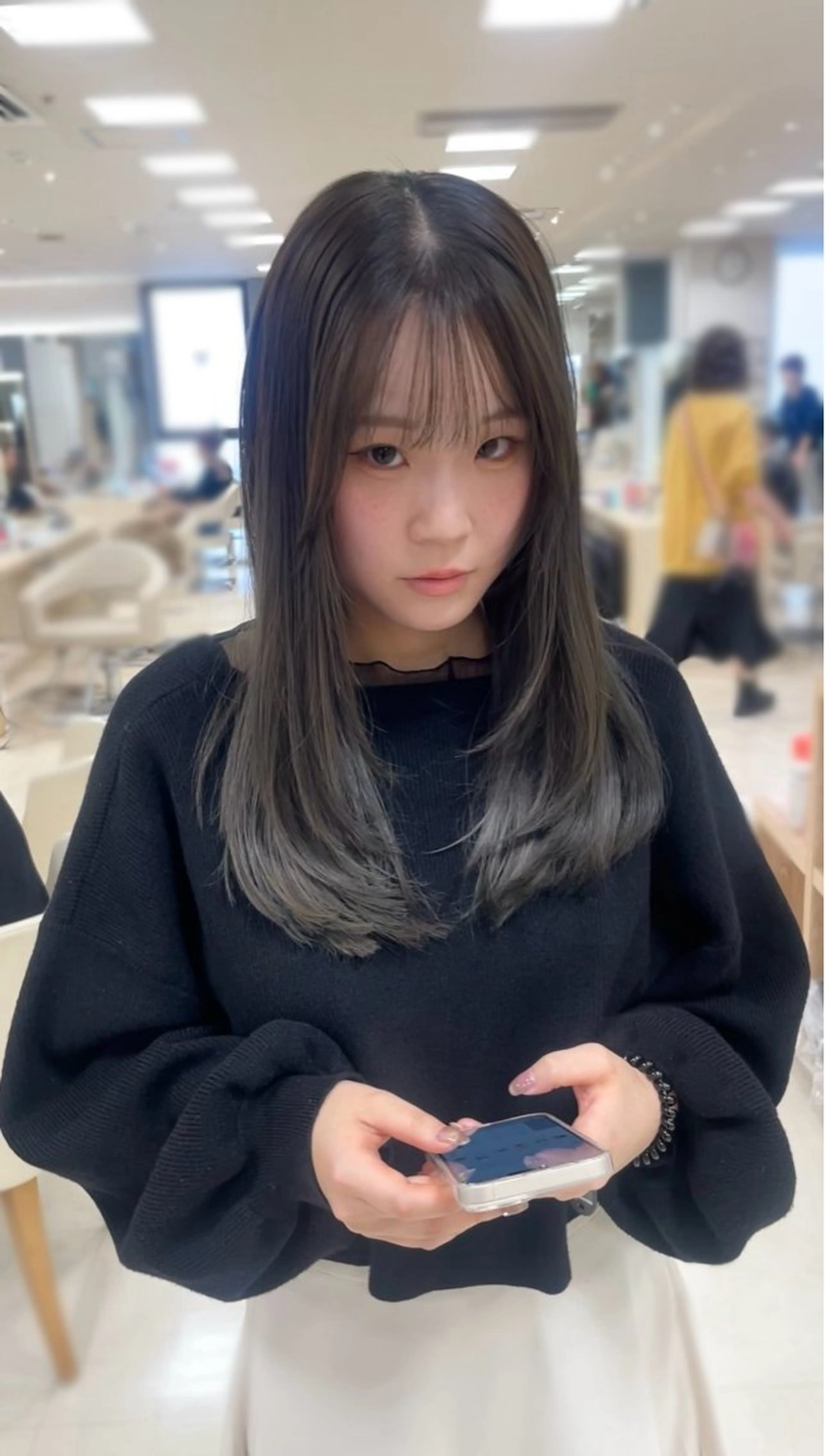 ロング シャドウパーマ／骨格 矯正カット　トモキのヘアスタイル