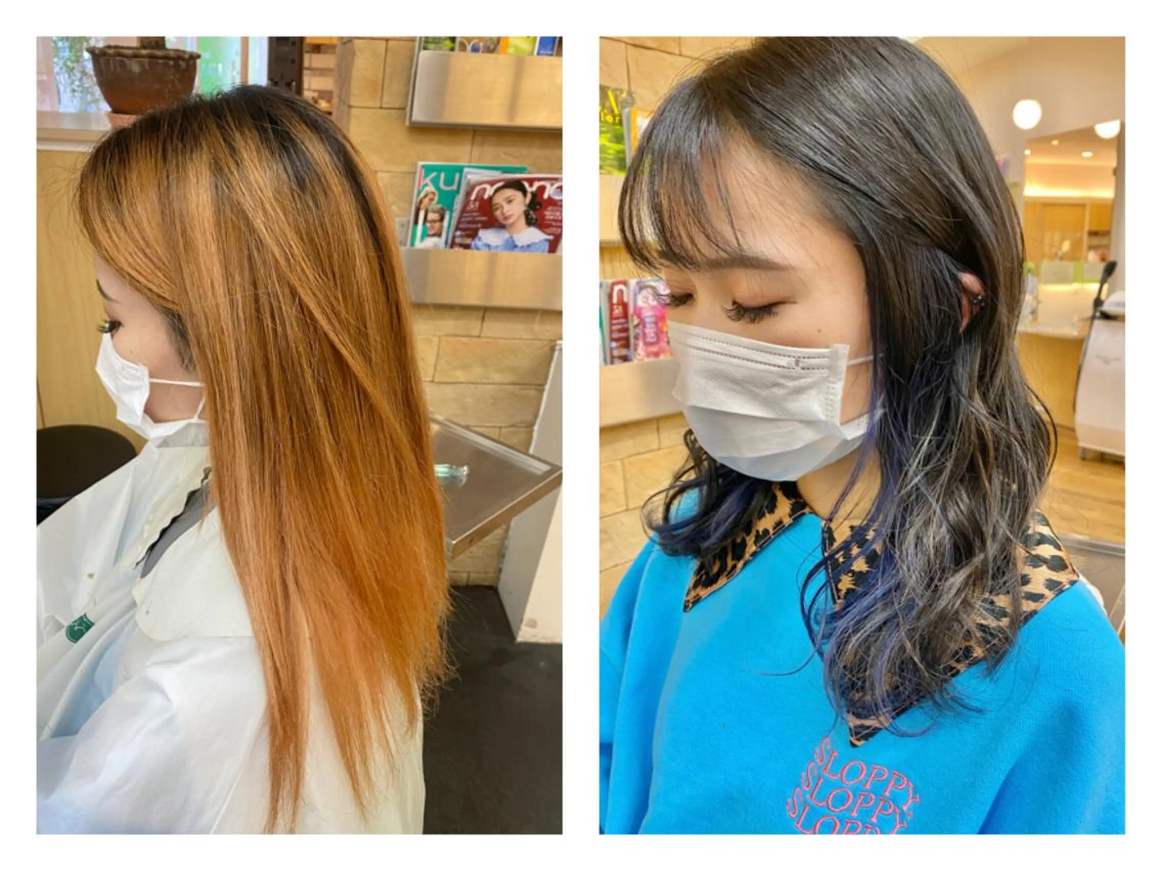 ミディアム ハイライト 宇賀 芹加のヘアスタイル