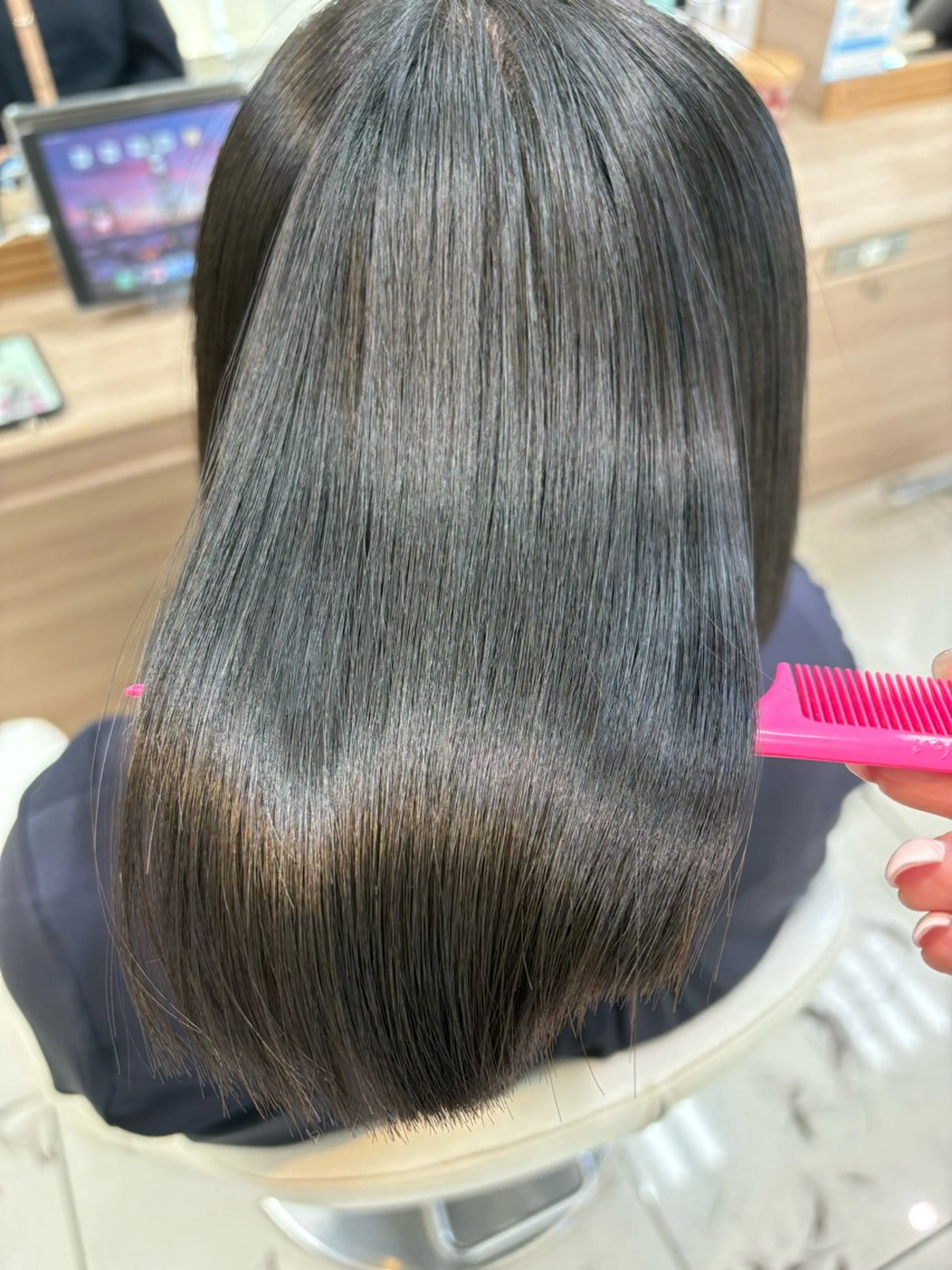 ミディアム パーマ 縮毛矯正 トリートメント 髪質改善/美髪矯正/ SONOKA🦋のヘアスタイル