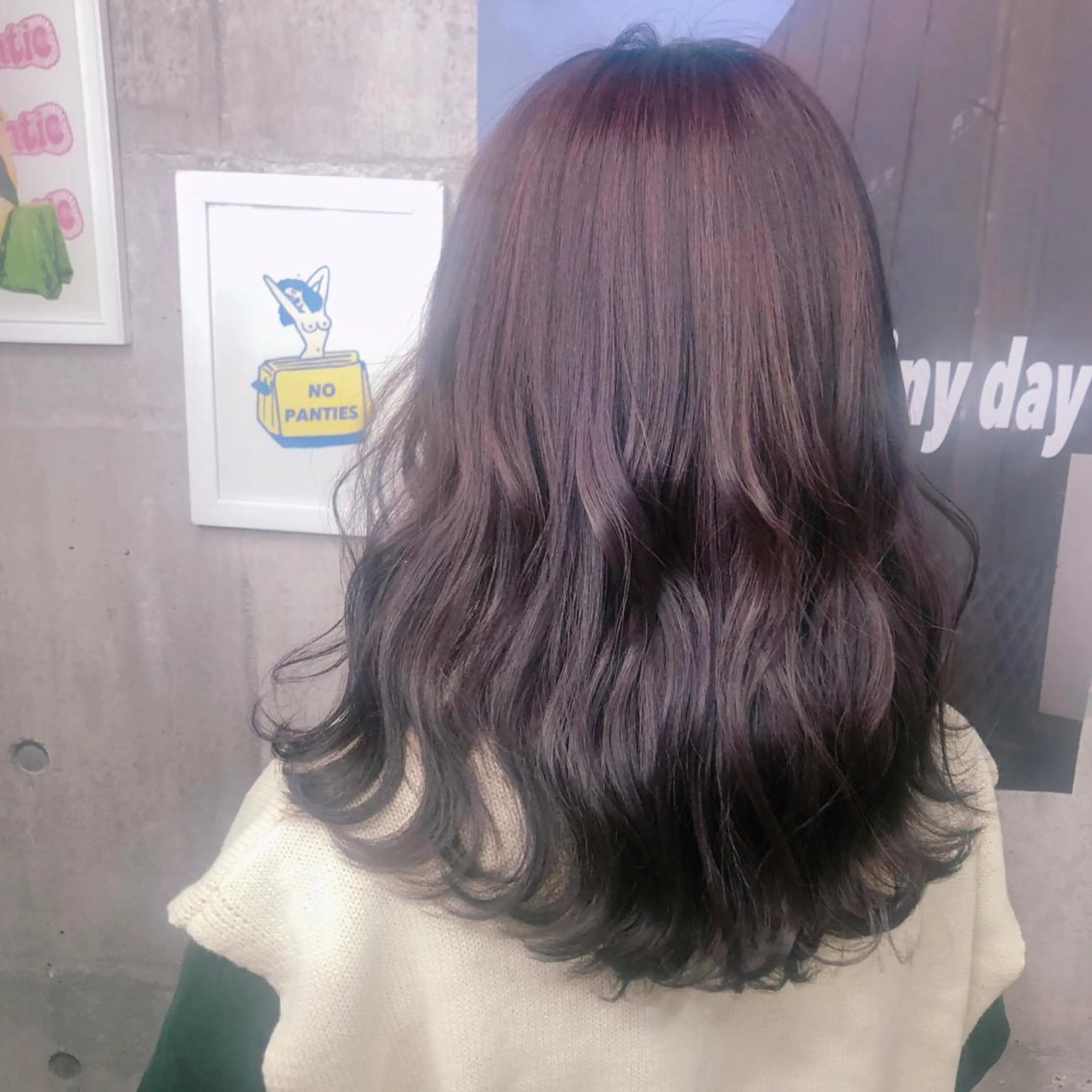 セミロング カラー アッシュ ラベンダーカラー ラベンダーアッシュ 髪質改善💓艶髪💓 暖色💗加藤あゆみのヘアスタイル