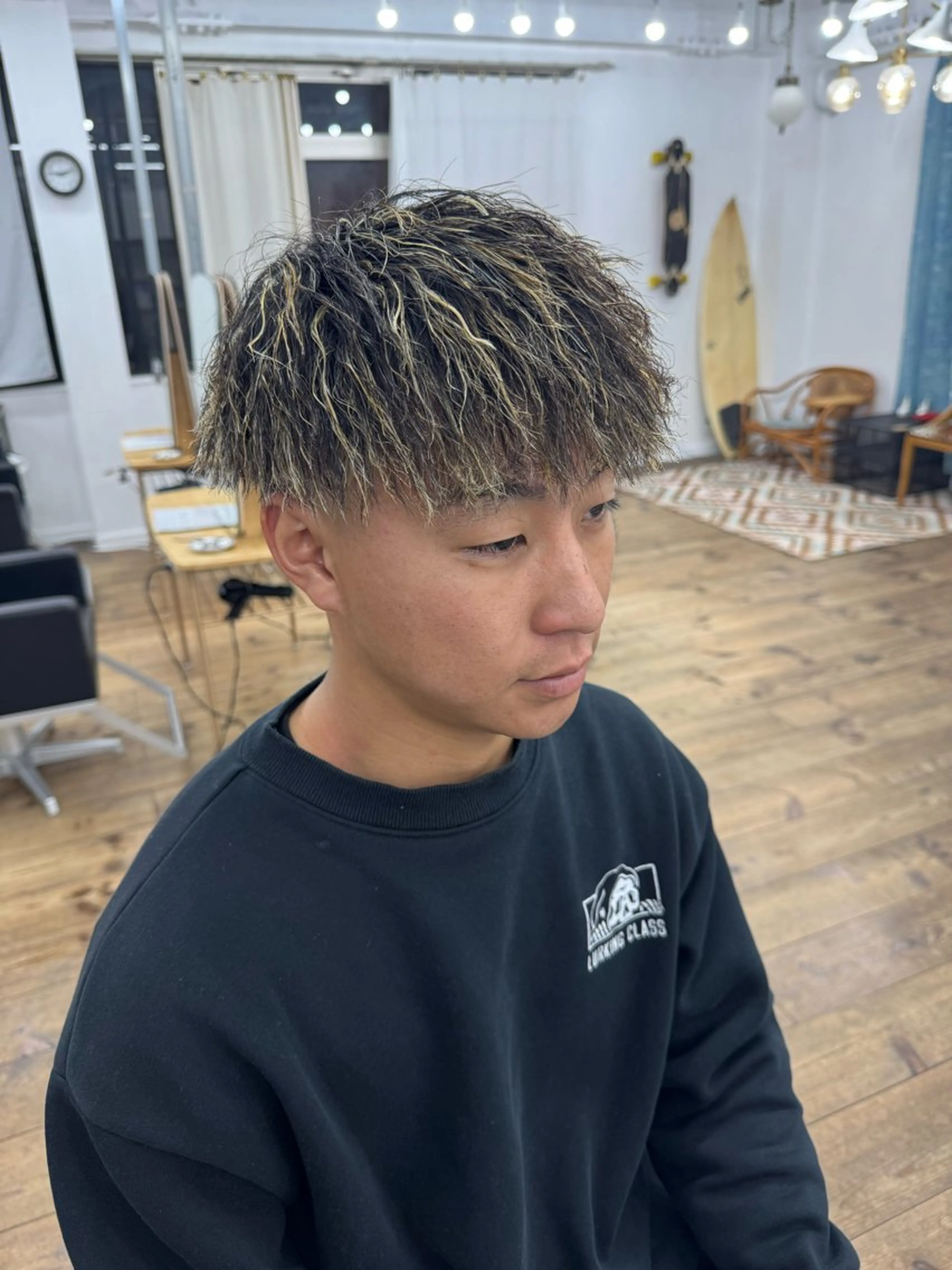 ショート パーマ メンズ カット パーマ メンズ特化サロン ユウヘイのヘアスタイル