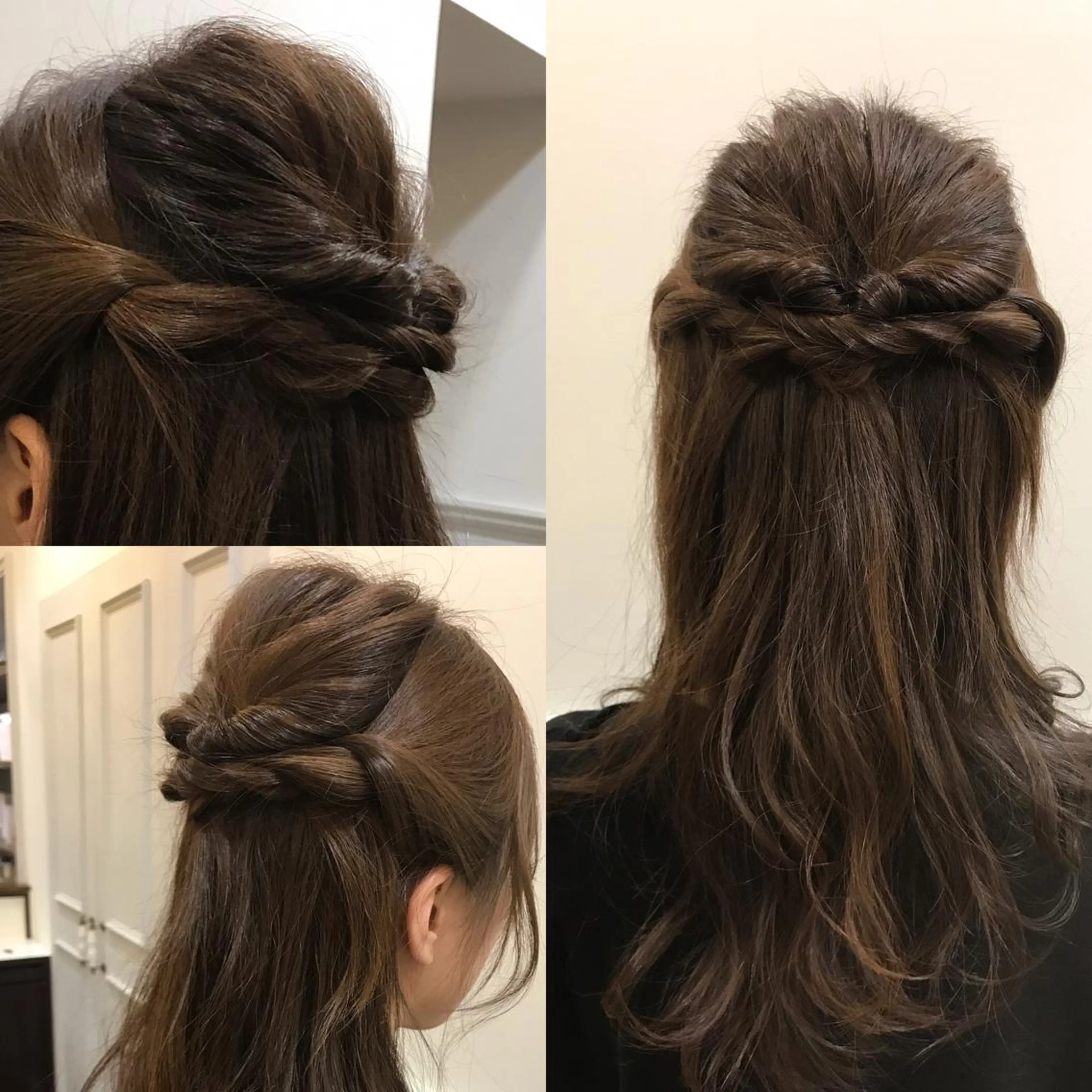 ミディアム カラー ヘアアレンジ ベージュカラー ラベンダーカラー ラベンダーベージュ ひろせ かなのヘアスタイル