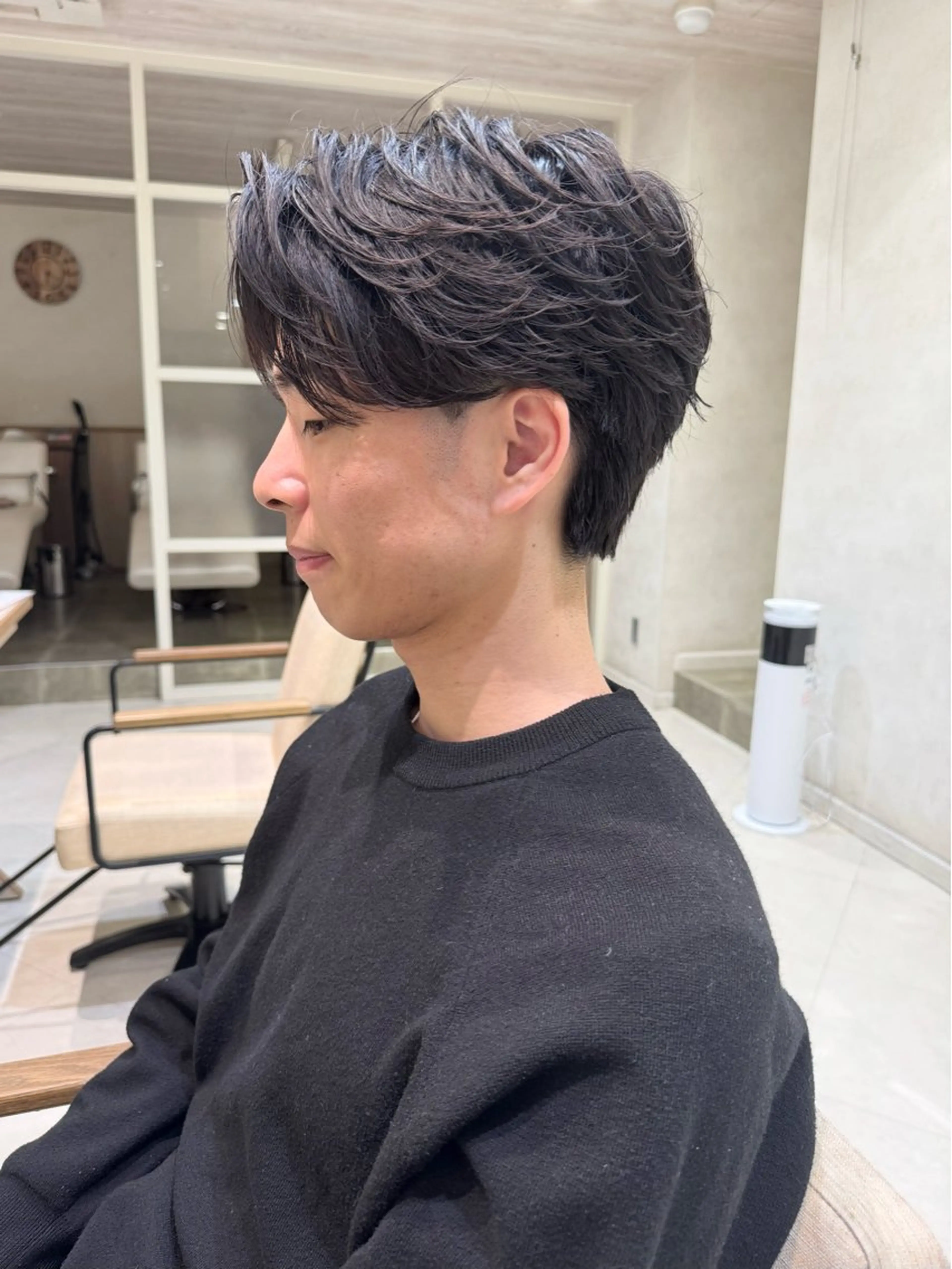 ショート パーマ メンズ カット パーマ フェザー/ニュアンス パーマ/ryutoのヘアスタイル
