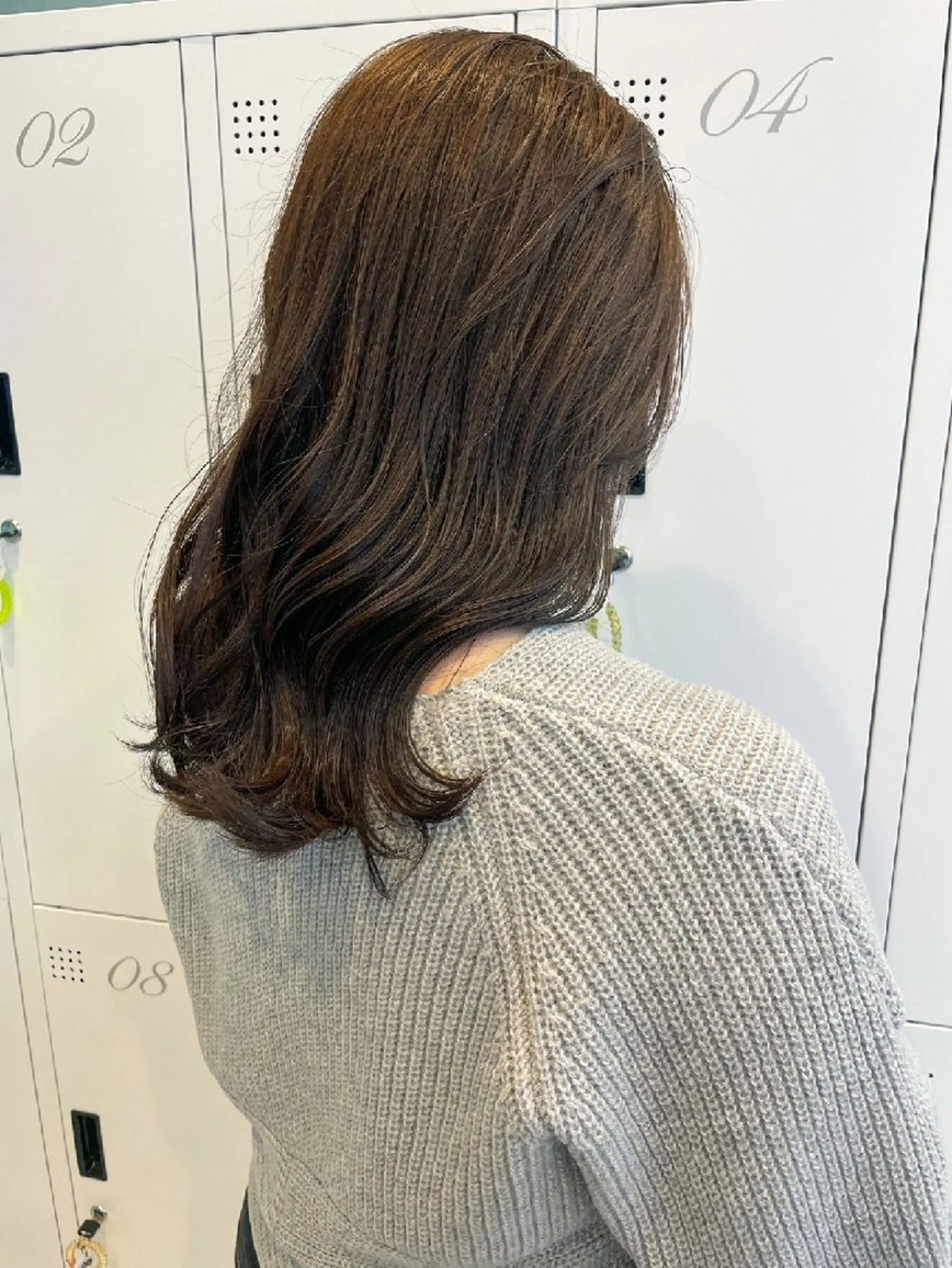 セミロング カラー 暗髪艶カラー/ 髪質改善TR/maiのヘアスタイル