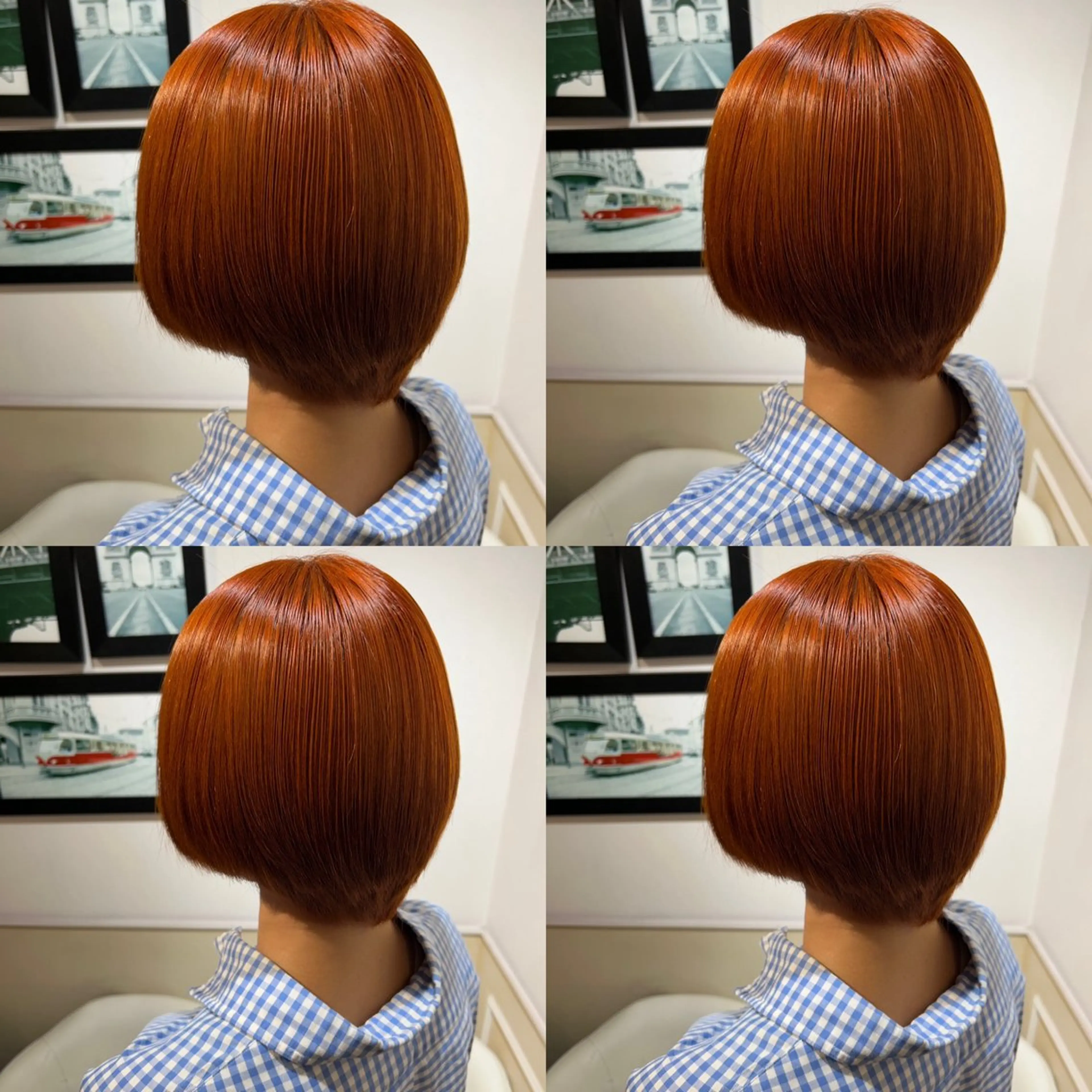 ショート カラー オレンジ レイヤーカット/ 縮毛矯正🇰🇷早坂のヘアスタイル