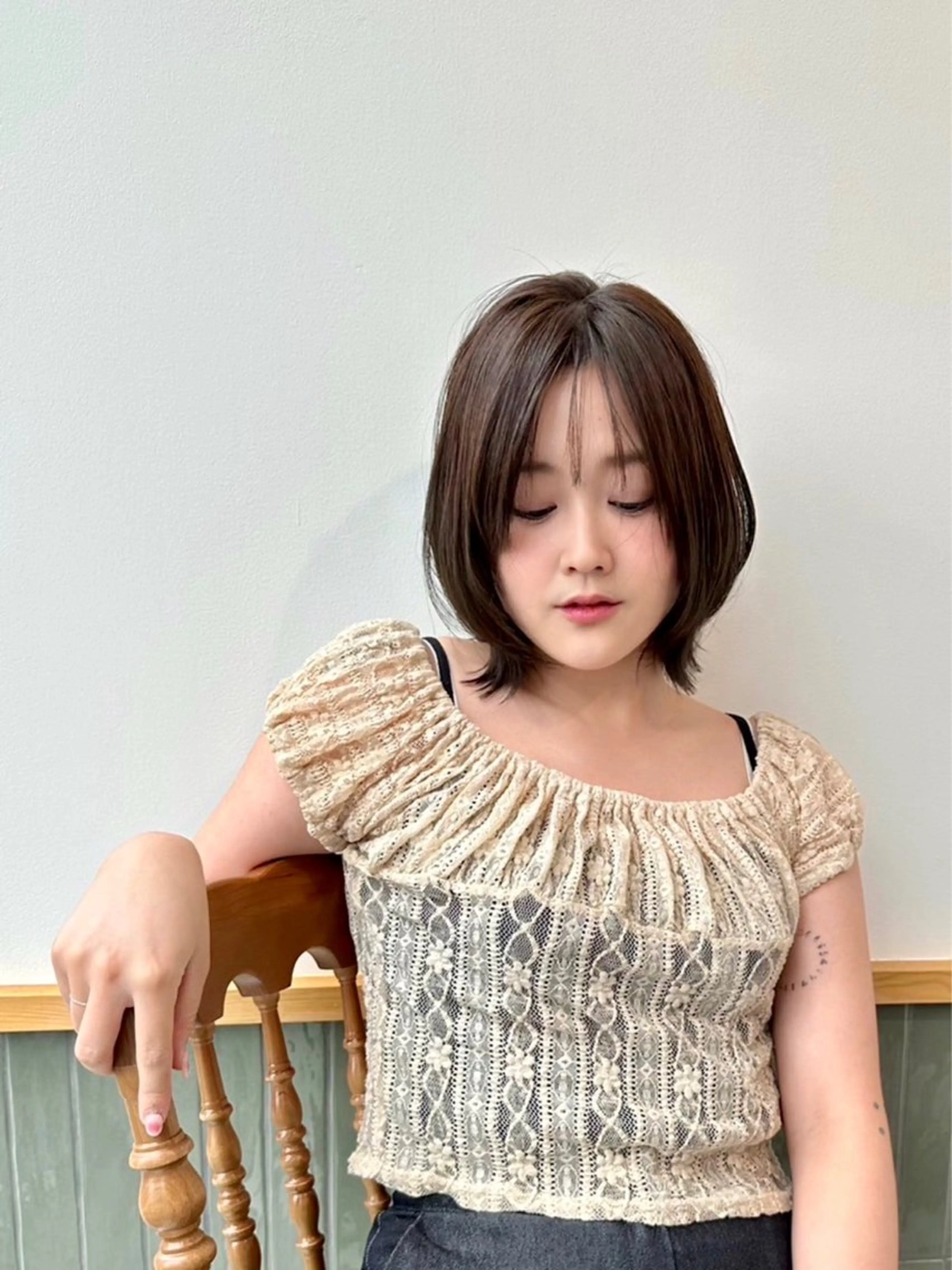 ミディアム カラー カット ヘアカラー トリートメント ブリーチなし/レイヤ ー特化🌈Tommyのヘアスタイル