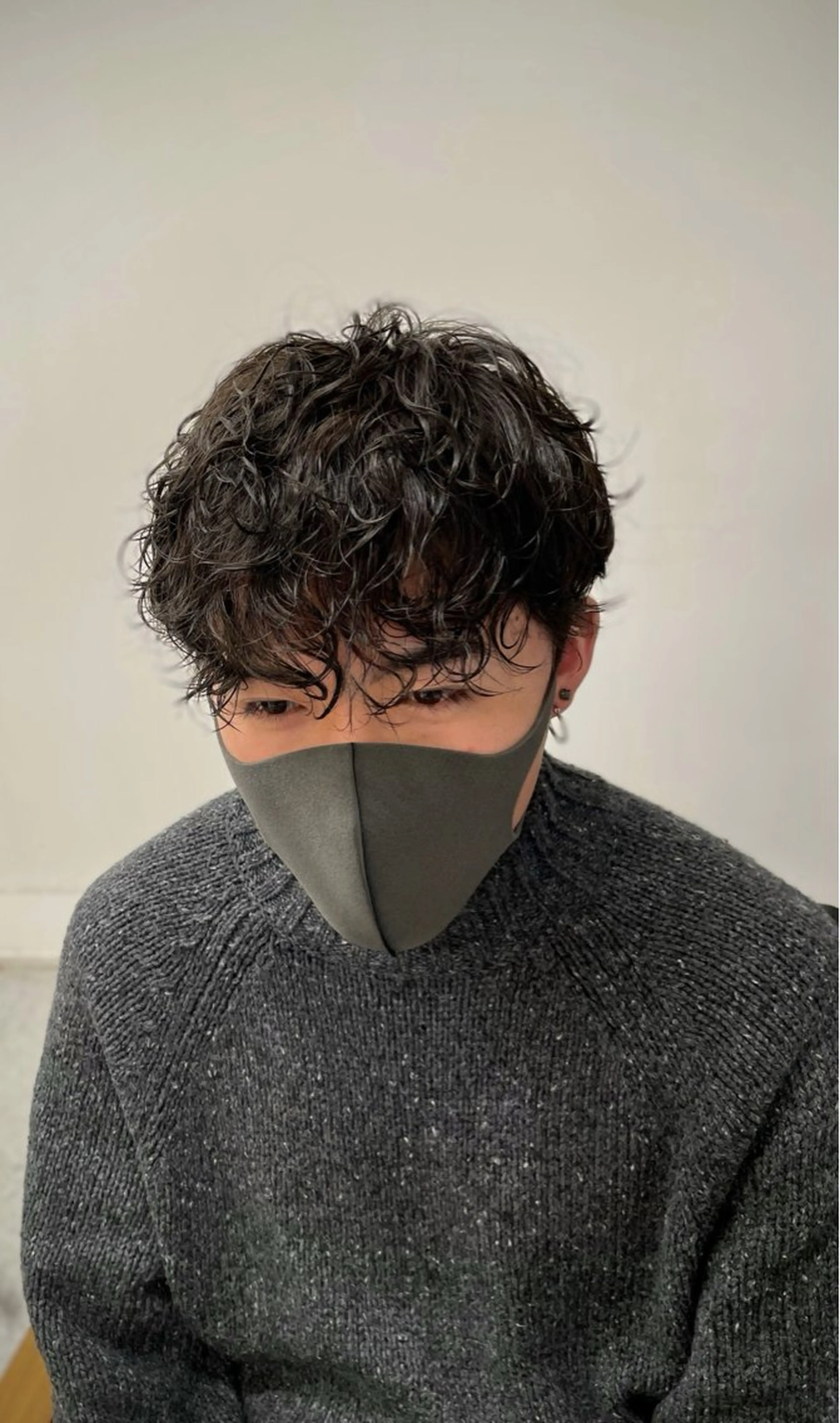 パーマ メンズ メンズパーマ スパイラルパーマ カット パーマ ユウ  二子玉川駅 半個室サロンのヘアスタイル